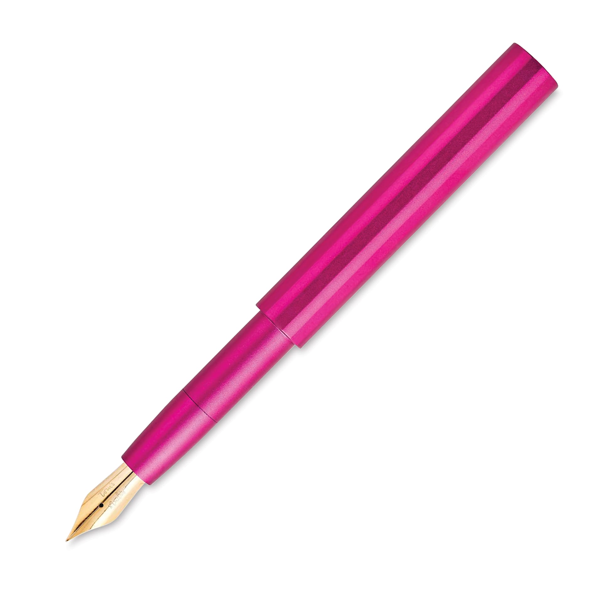 Tom's Studio Pocket Fountain Pen - Mulberry, Fine Nib, uncapped