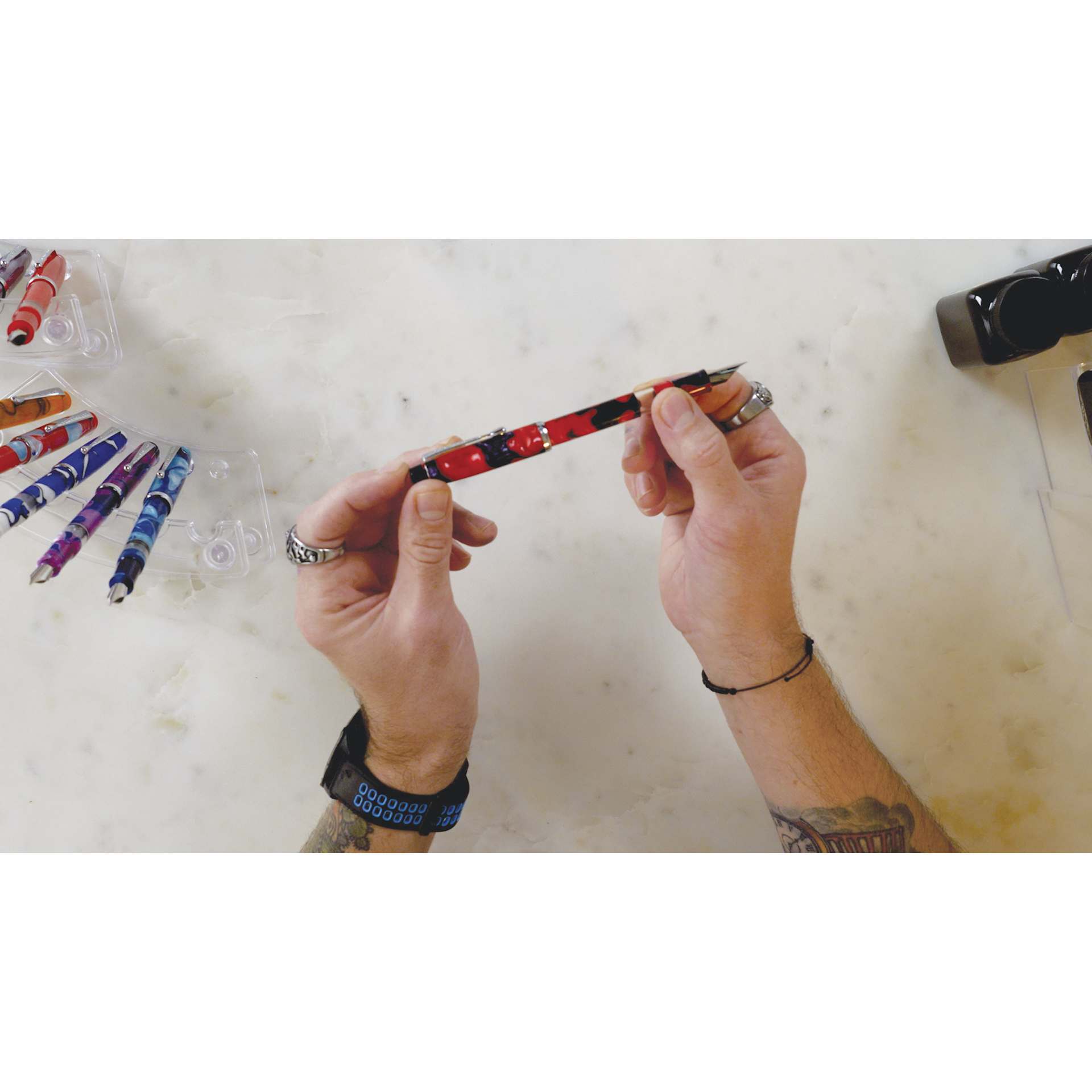 Noodler's Ink Konrad Acrylic Flex Fountain Pen, in hand