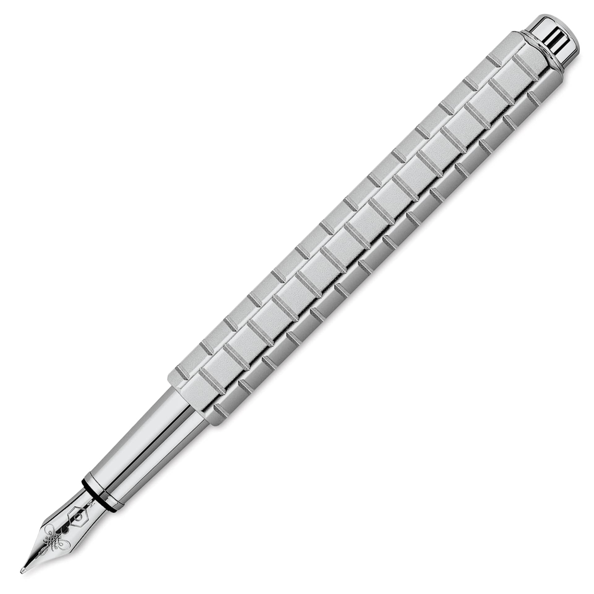 Caran d'Ache Ecridor Avenue Fountain Pen - Platinum Coated, Broad, cap off