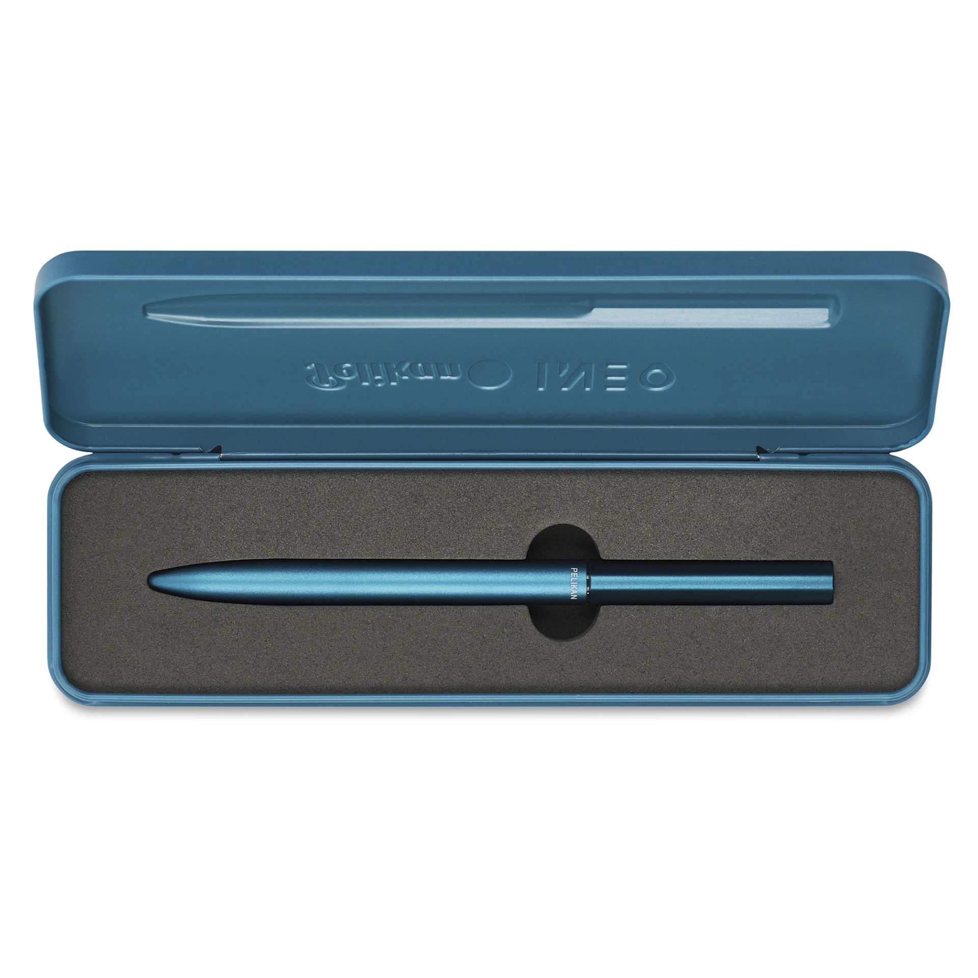 Pelikan Ineo Ballpoint Pen - Ocean Blue in its case