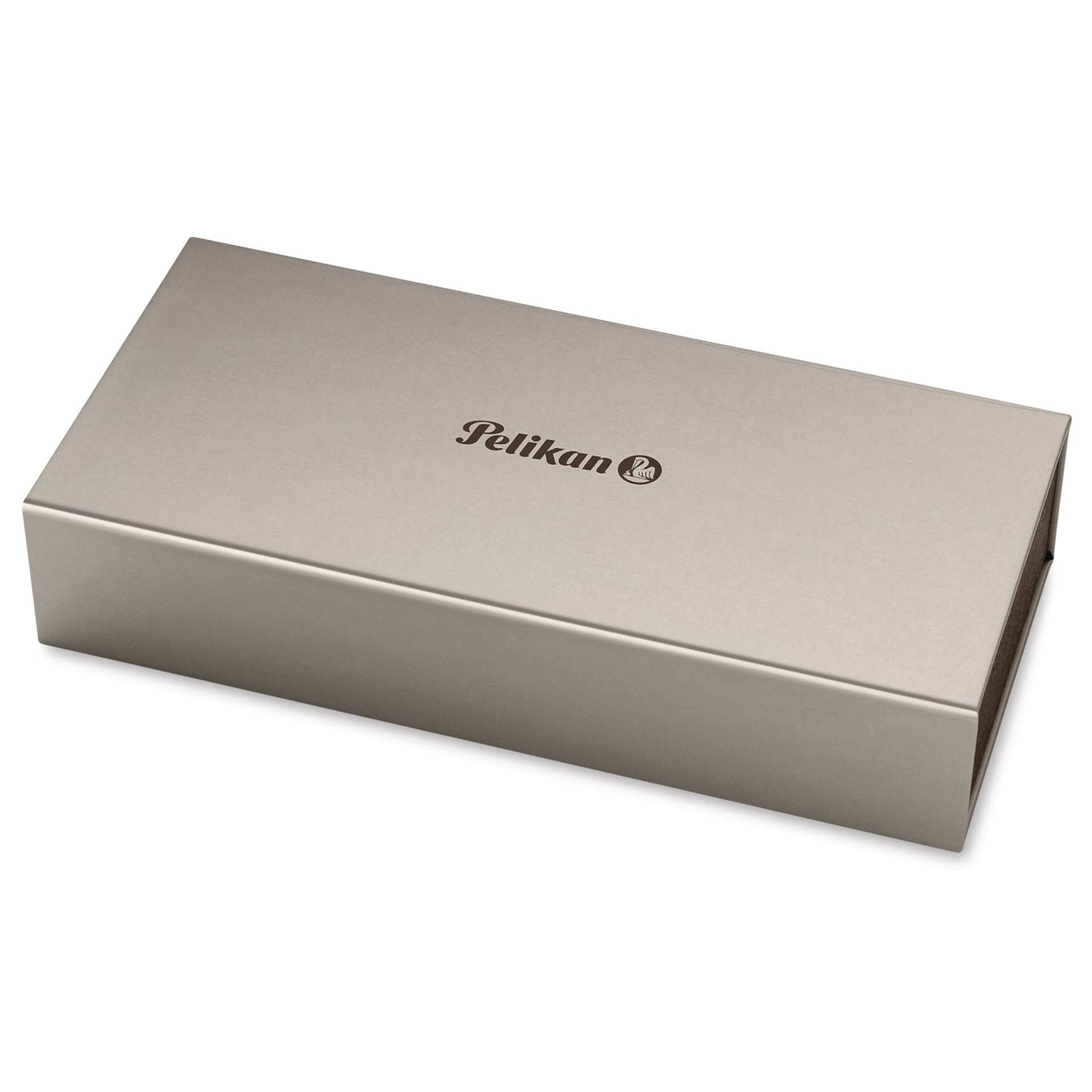 Pelikan M215 Fountain Pen - Black, Medium Nib packaging, closed