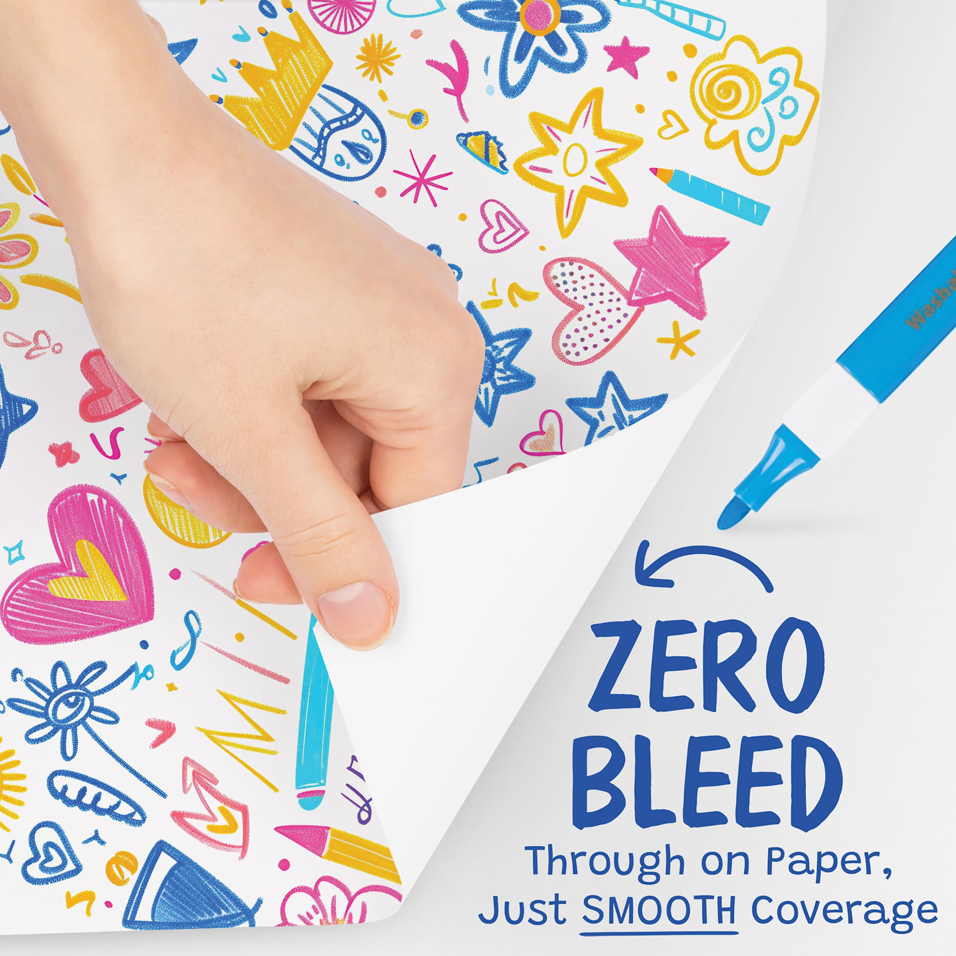 Magic Stix Triangular Washable Acrylic Markers, bleed proof