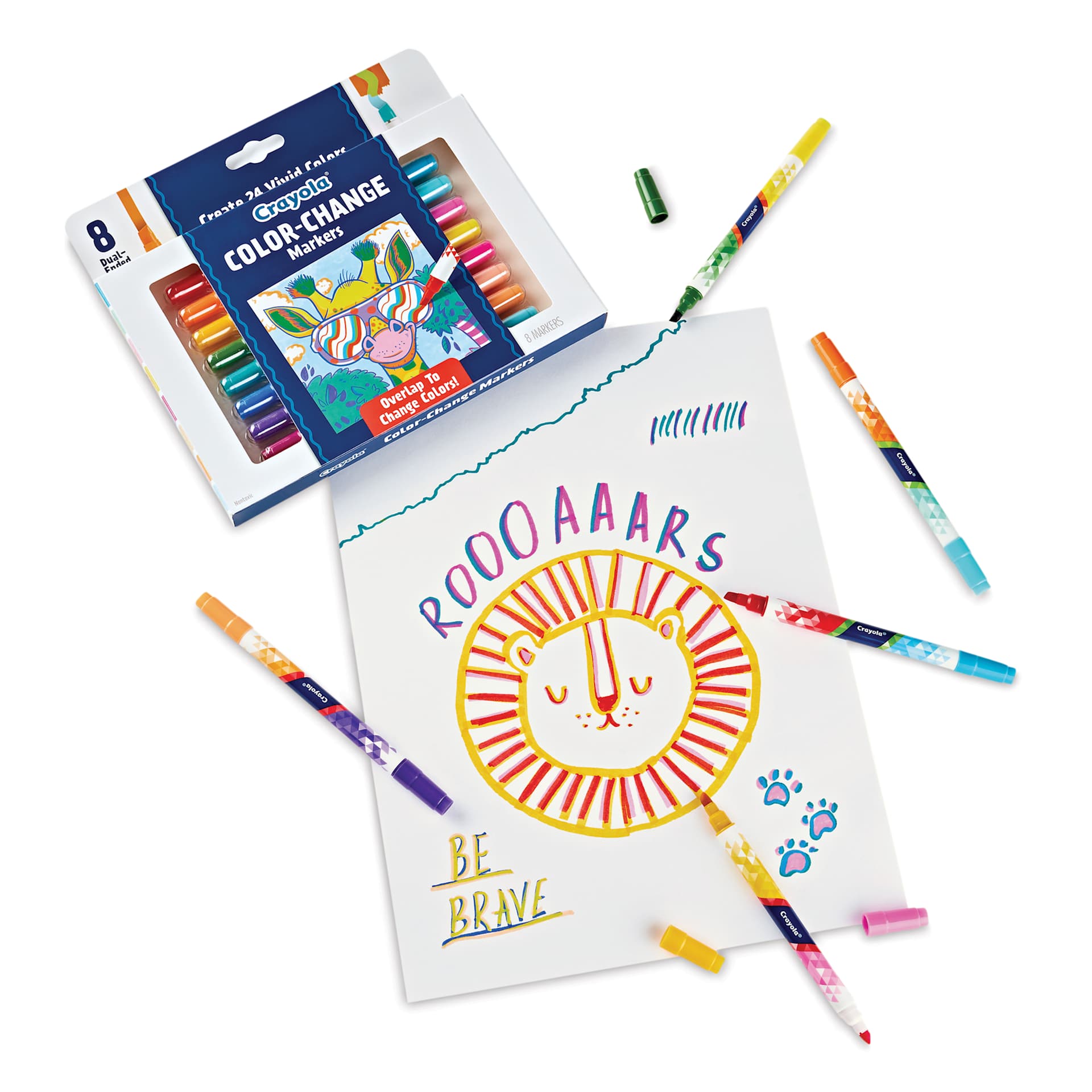 Crayola Color-Change Doodle Markers - Set of 8, with doodle