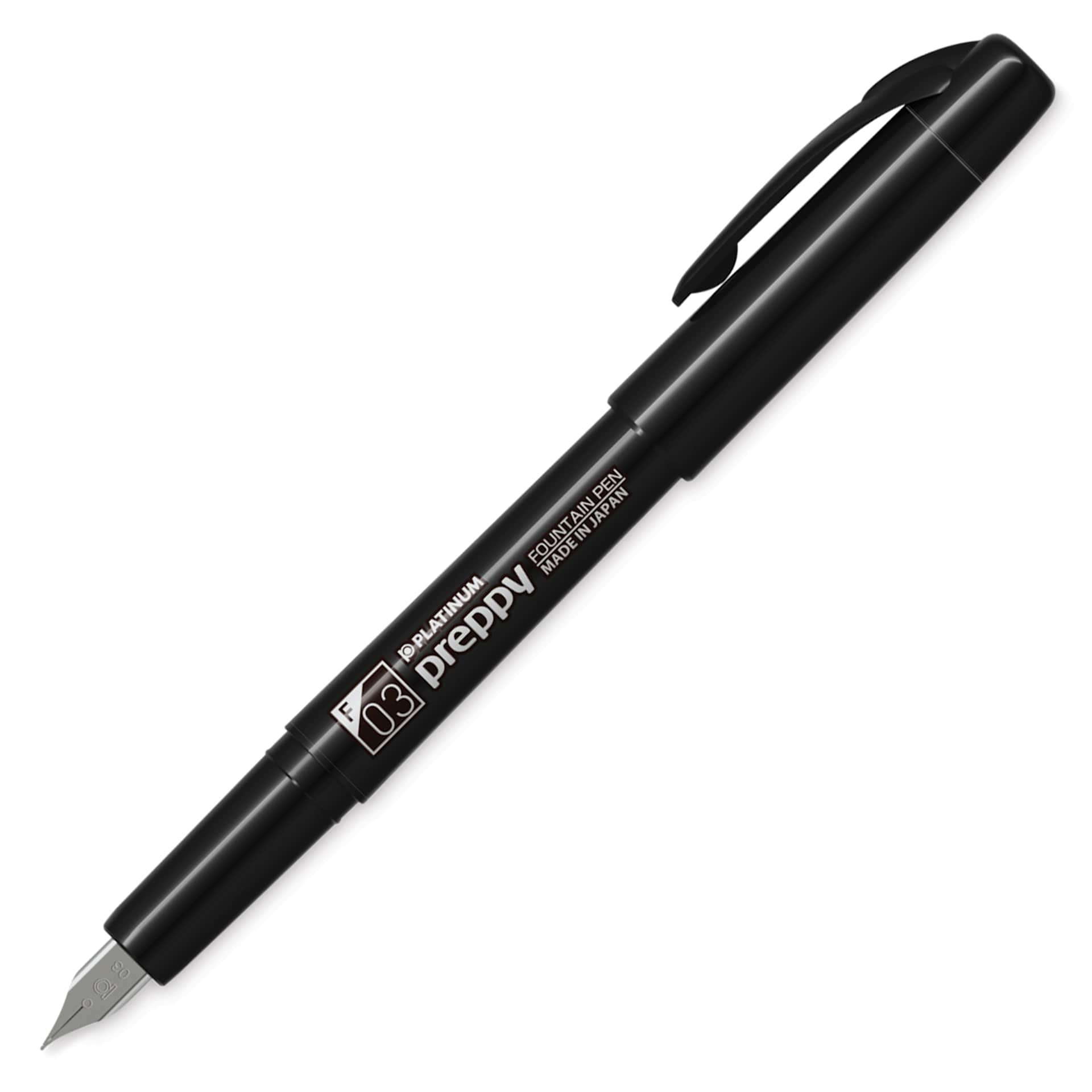 Platinum Preppy Fountain Pen - All Black, Fine