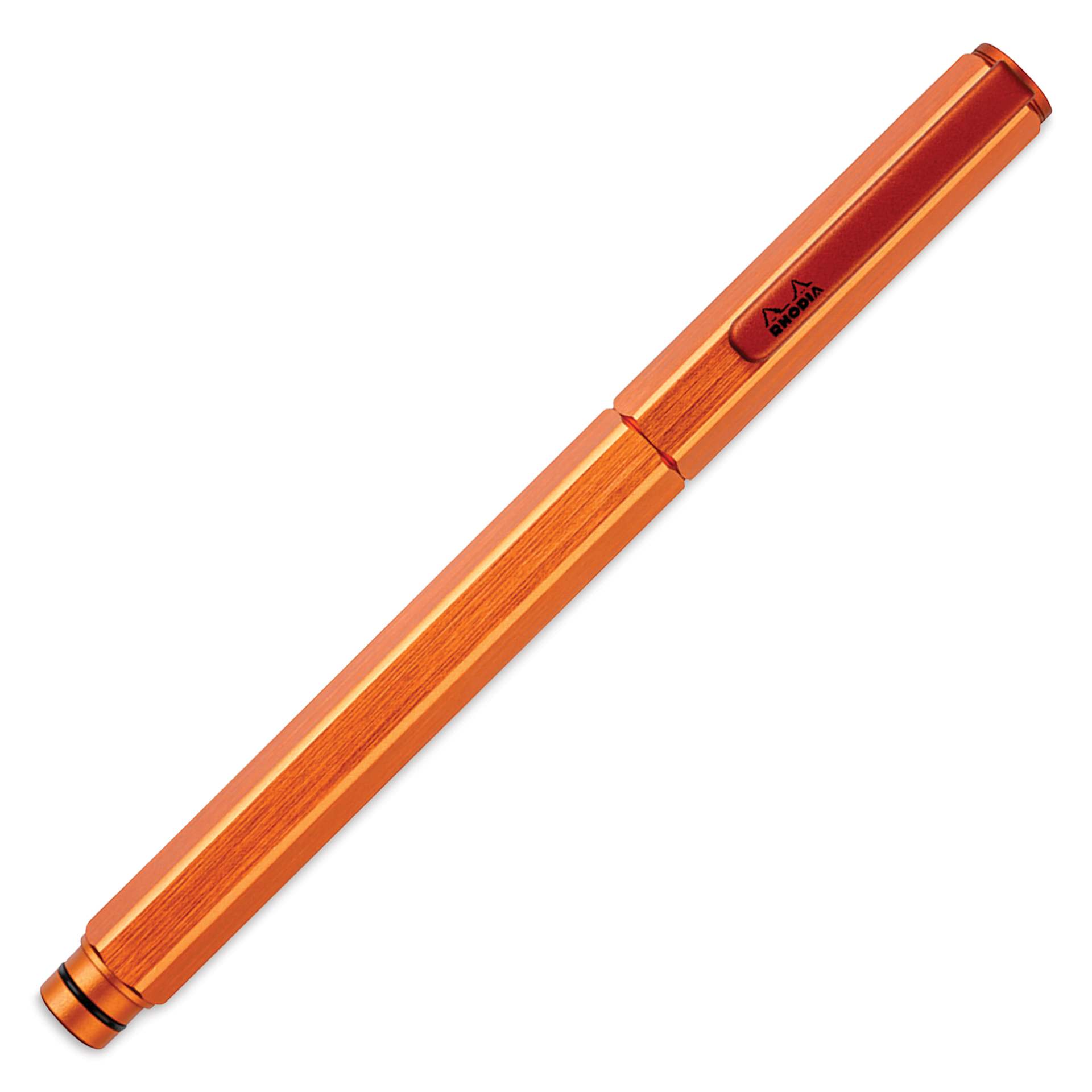Rhodia Script Fountain Pen - Orange, Fine Nib, capped