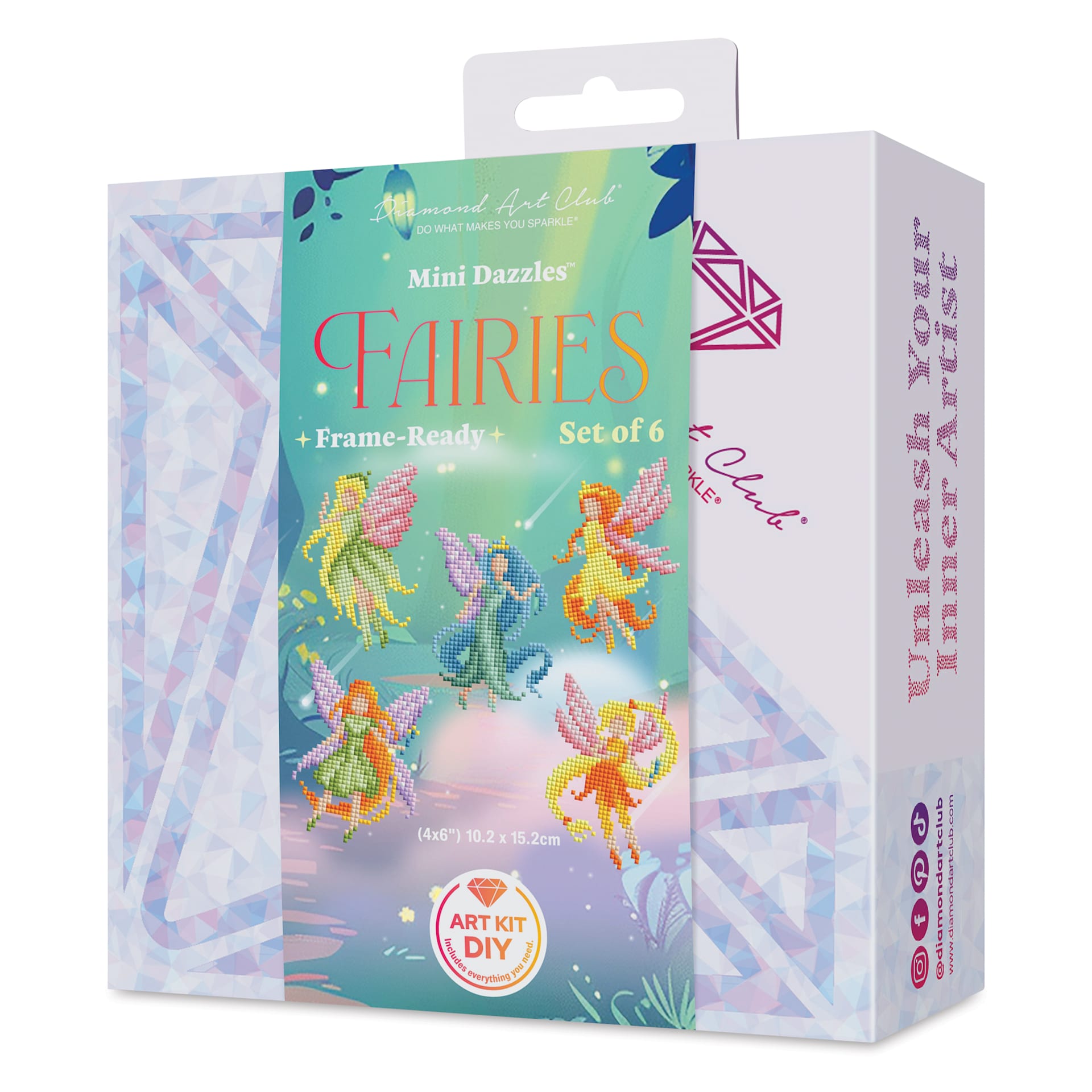 Diamond Art Club Mini Dazzles Kit - Fairies, front of packaging