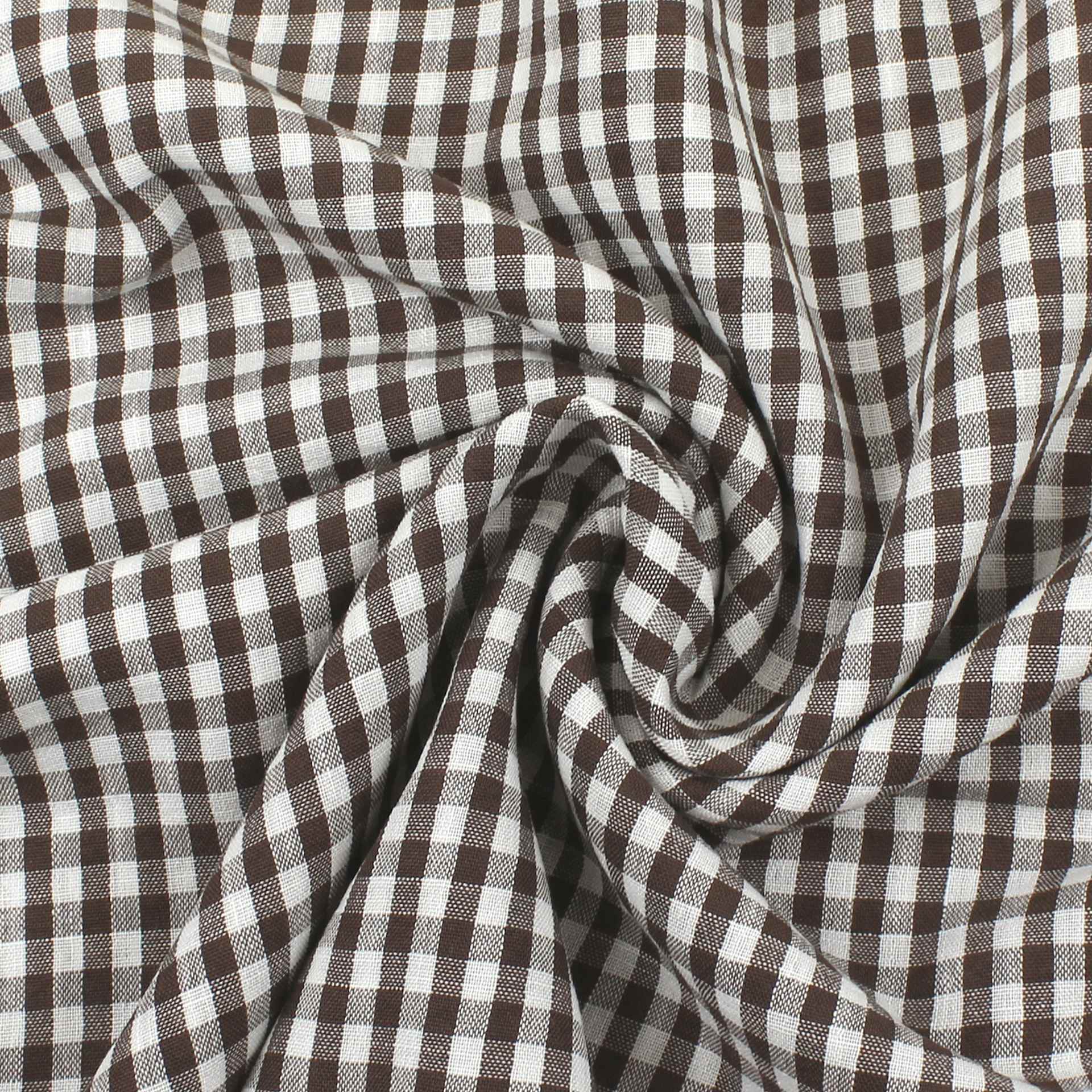 Camelot Linen Checks - Brown, 57" x 15 yds, rolled up