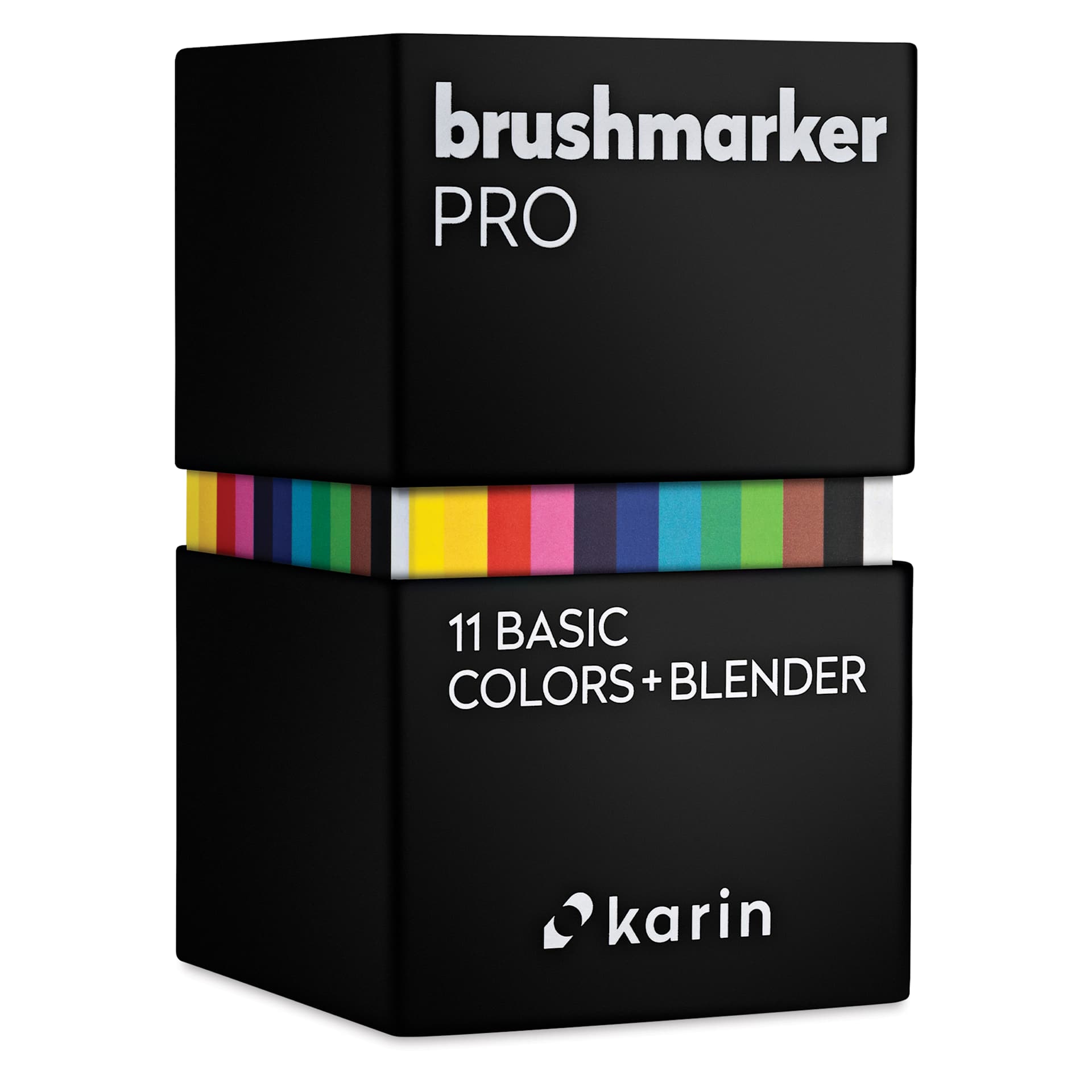 Karin Brushmarkers Pro Markers and Sets - Set of 12, Basic Colors with Blender