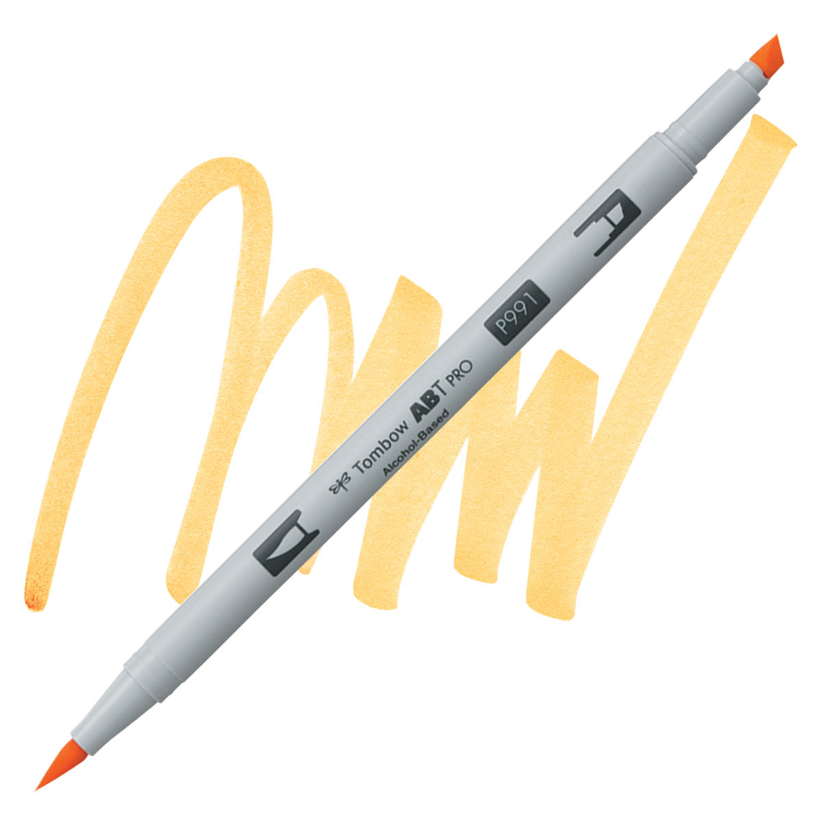 Tombow ABT PRO Alcohol Marker - Light Ochre, P991 marker and swatch