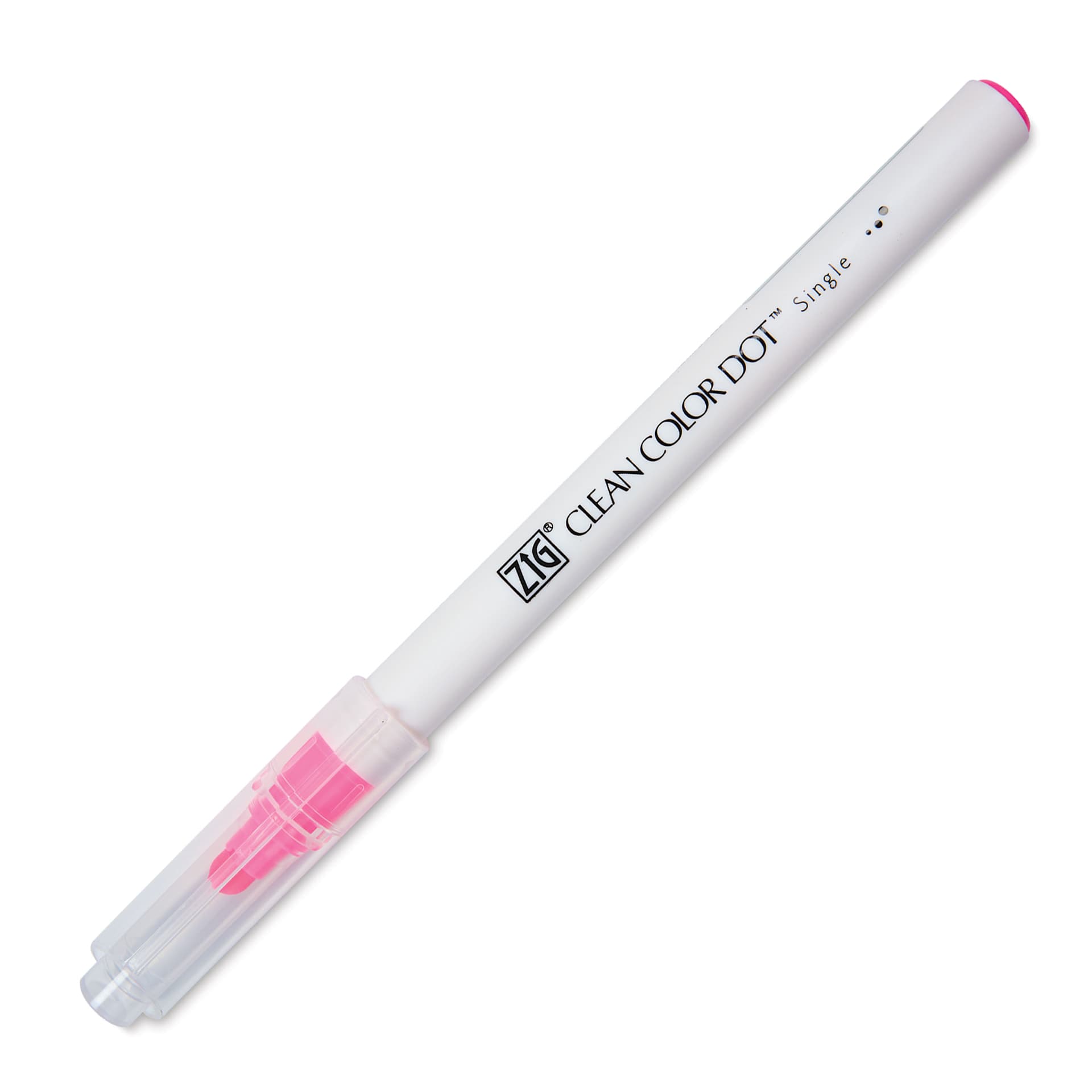 Zig Clean Color Dot Marker - Fl. Pink, marker with cap on