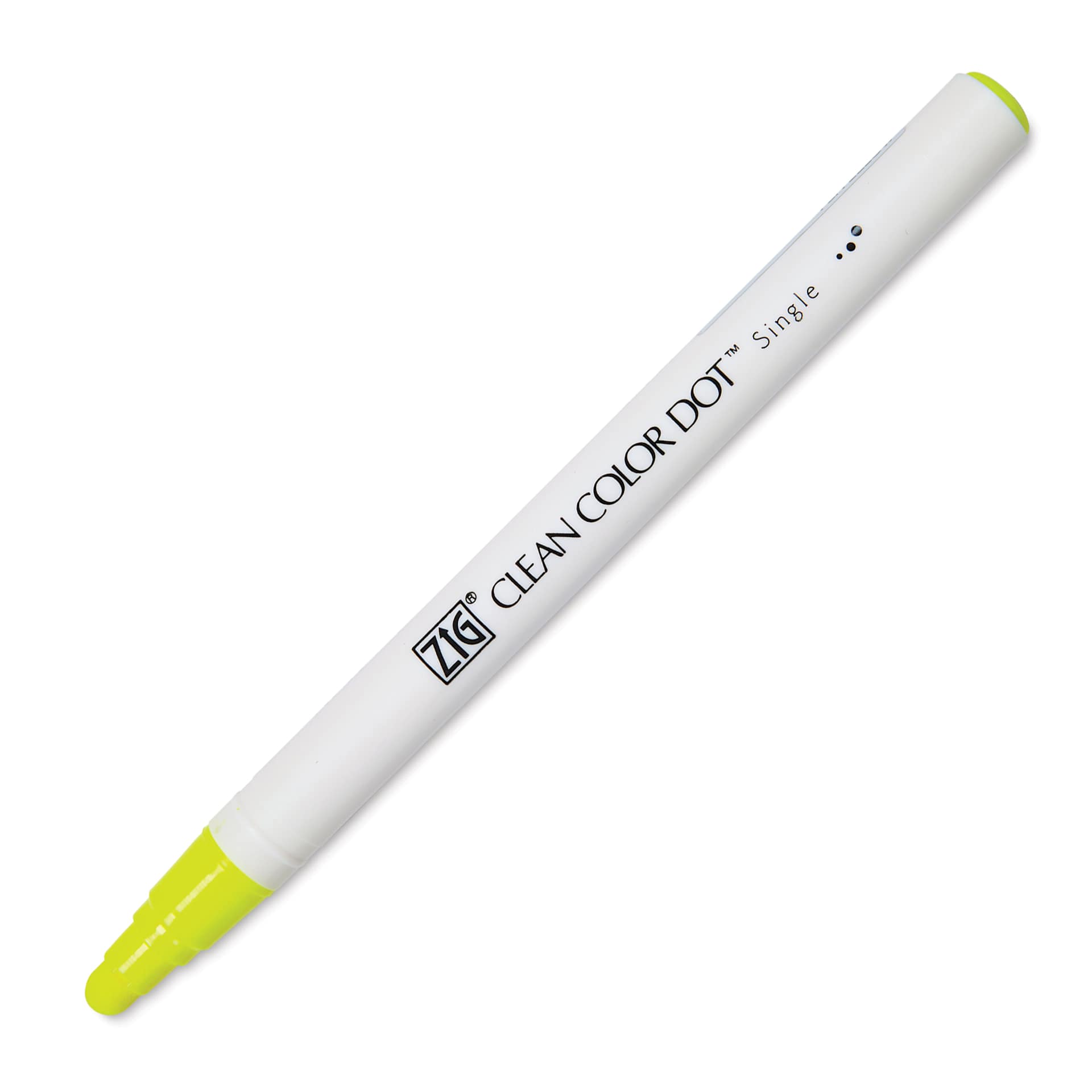 Zig Clean Color Dot Marker - Fl. Yellow, marker with cap off