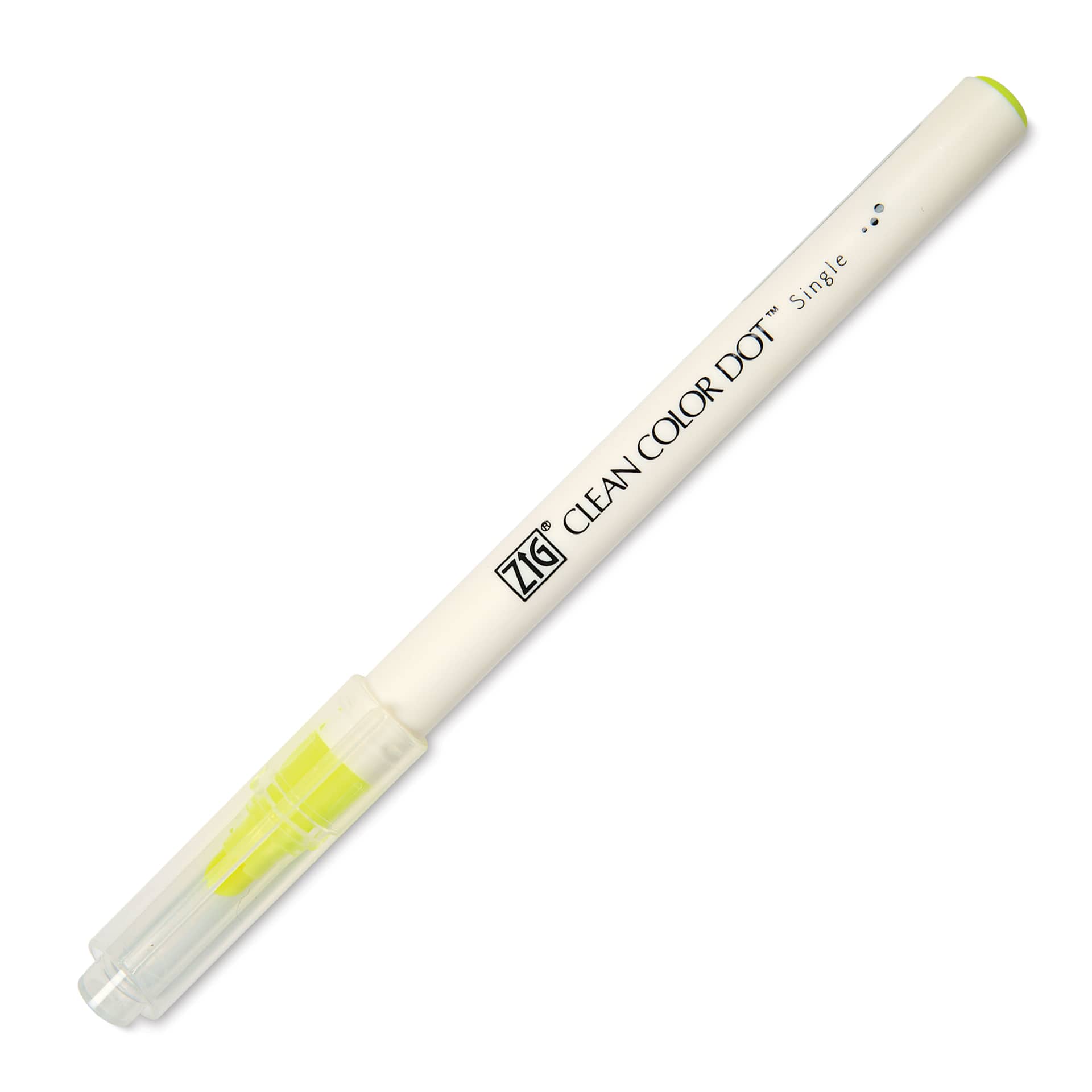 Zig Clean Color Dot Marker - Fl. Yellow, marker with cap on