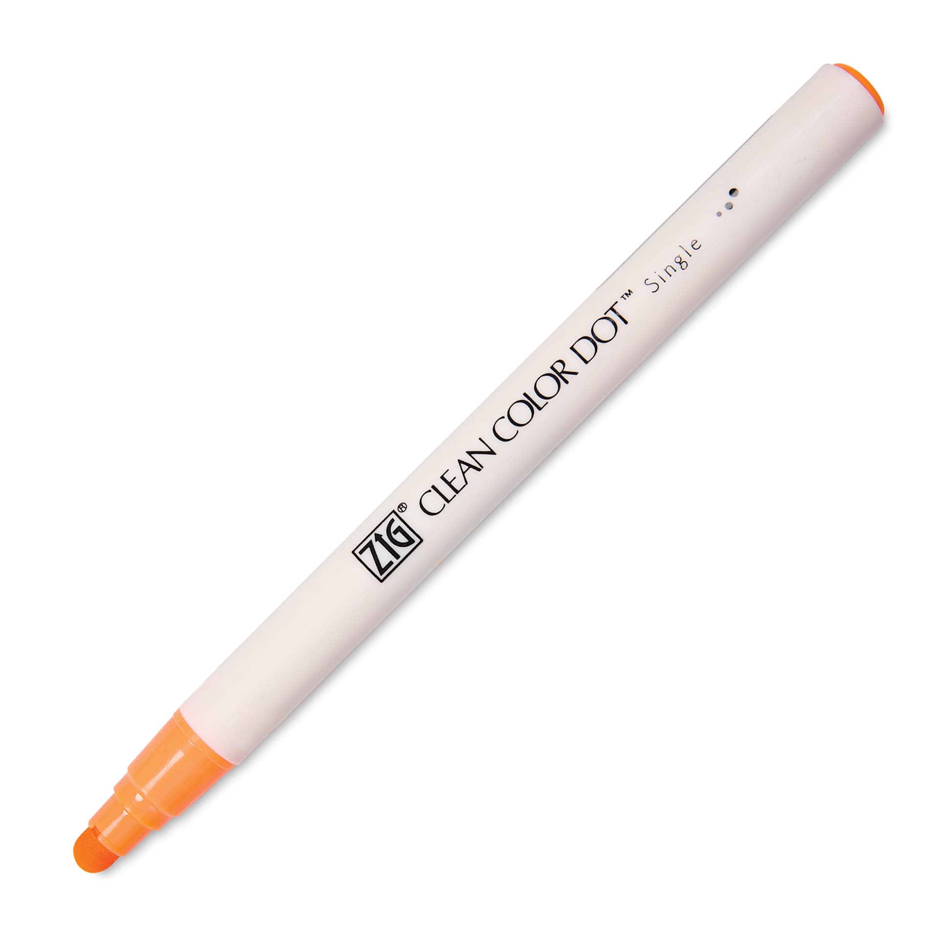 Zig Clean Color Dot Marker - Fl. Orange, marker with cap off