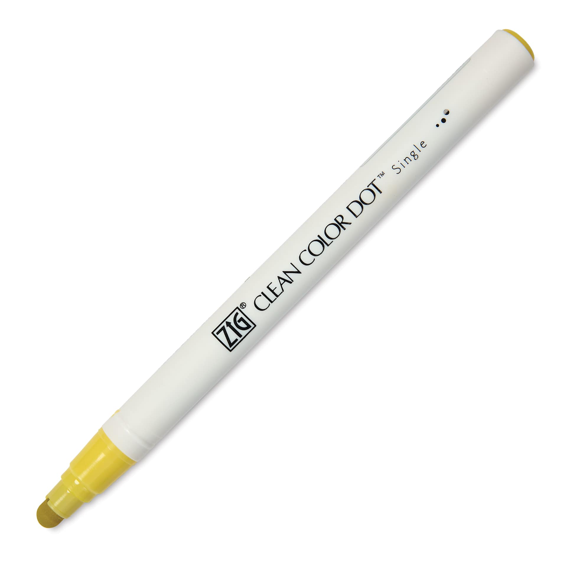 Zig Clean Color Dot Marker - Butter, marker with cap off