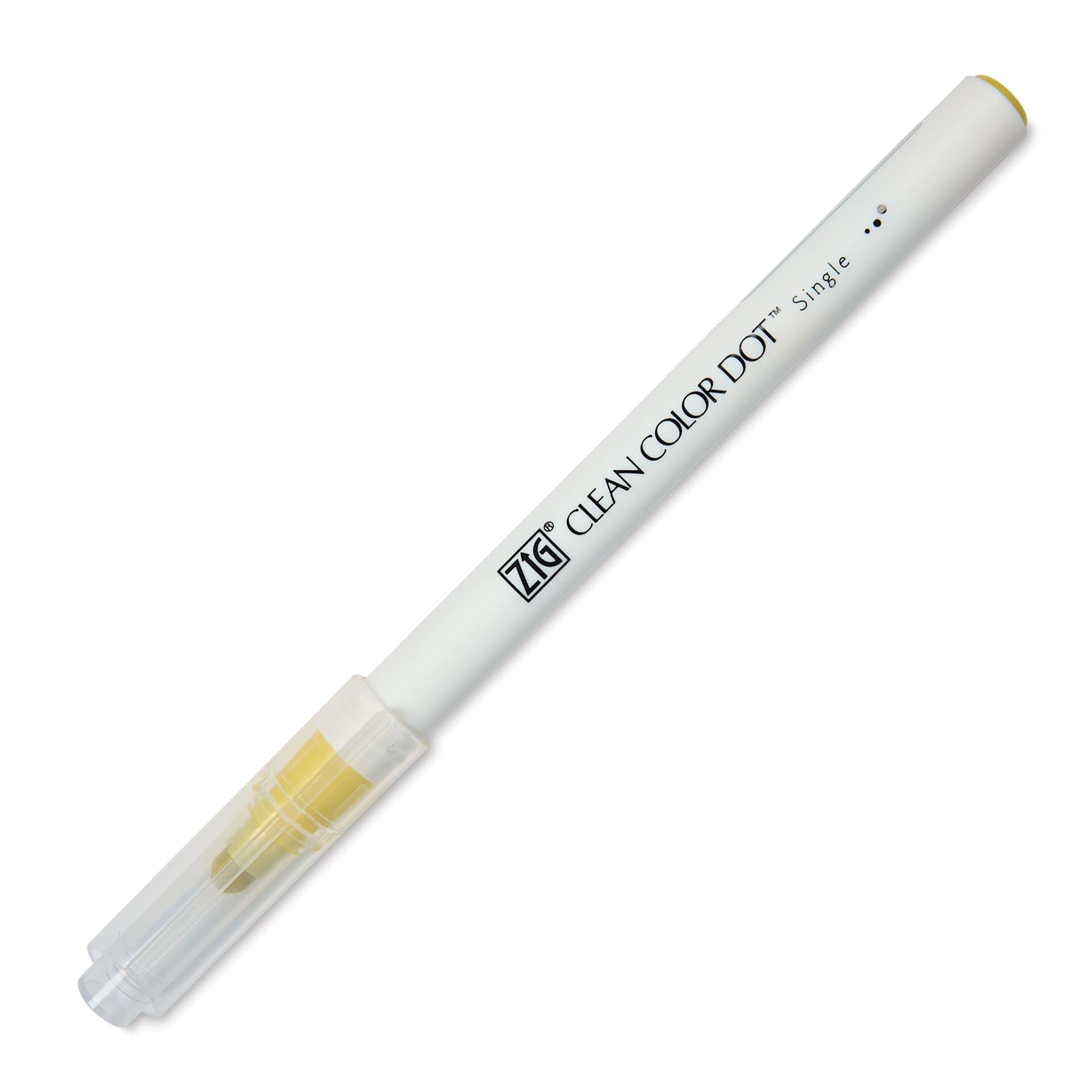 Zig Clean Color Dot Marker - Butter, marker with cap on
