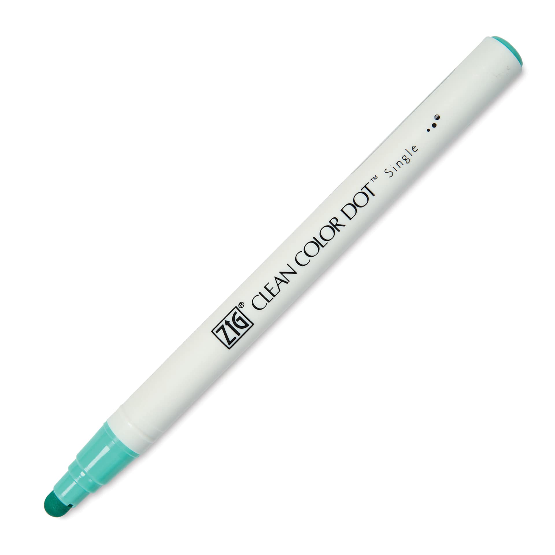 Zig Clean Color Dot Marker - Pale Turquoise, marker with cap off