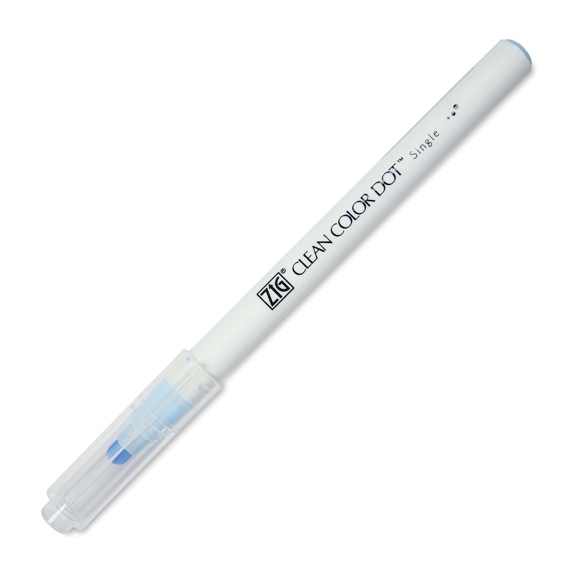 Zig Clean Color Dot Marker - Powder Blue, marker with cap on