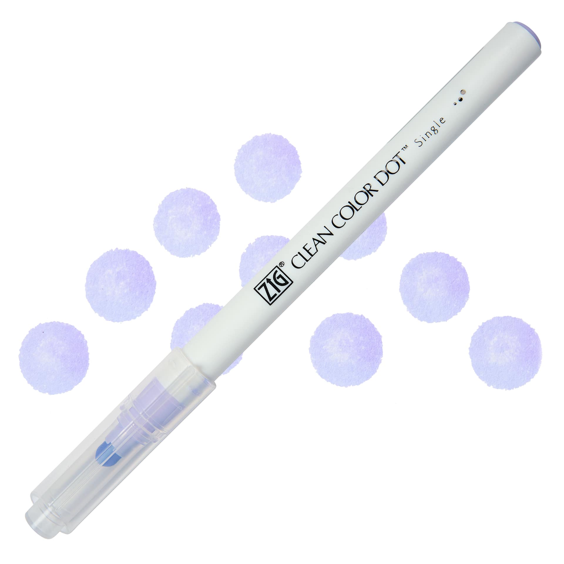 Zig Clean Color Dot Marker - English Lavender, swatch and marker
