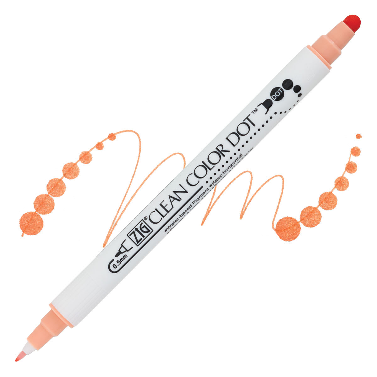 82310-3710 Zig Clean Color Dot Marker - Island Coral marker and swatch