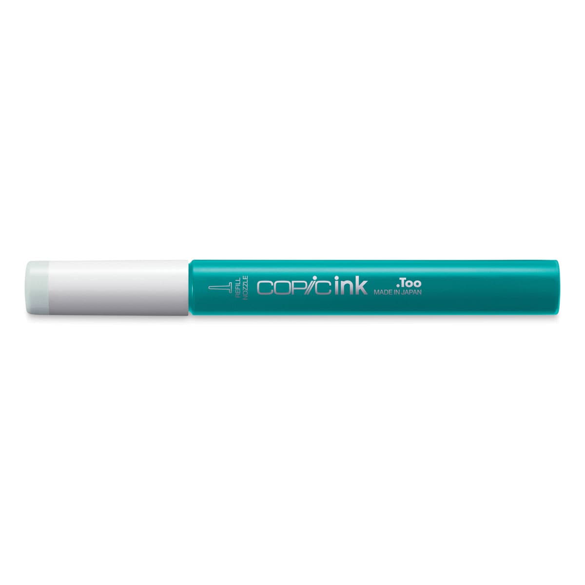 Copic Ink Refills - Capped refill of Ocean Mist color shown horizontally
Copic Ink Refills - Capped refill of Ocean Mist color shown horizontally