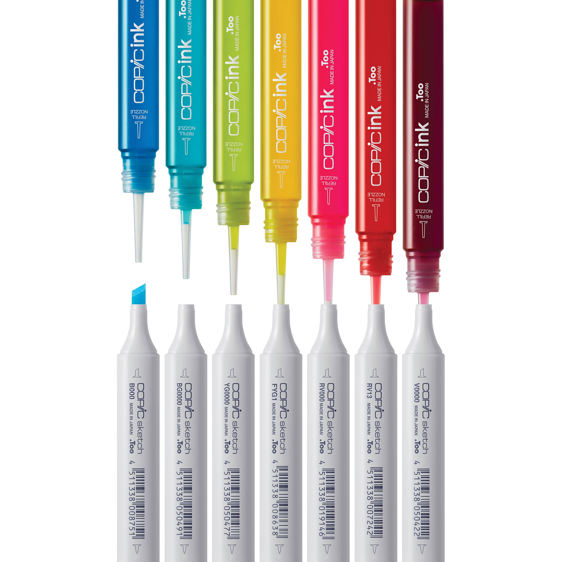 Copic Ink Refills being used to refill markers. Copic Ink Refills being used to refill markers.