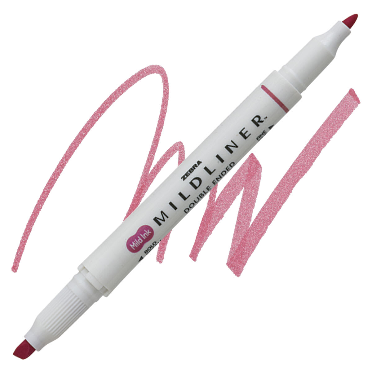Zebra Mildliner Double Ended Creative Marker - Red marker and swatch