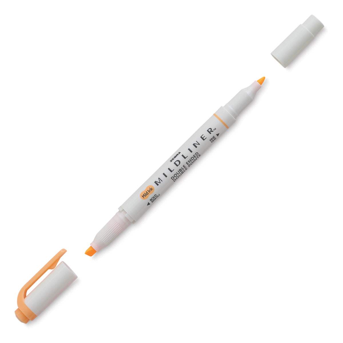 Zebra Mildliner Double Ended Creative Marker - Orange (Caps off)