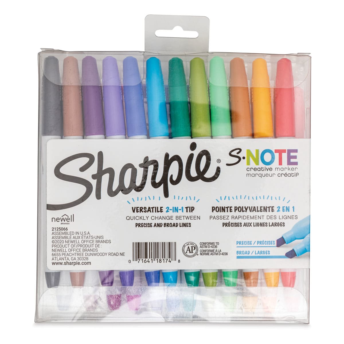 Sharpie S-Note Creative Markers - Set of 24 (back of package)