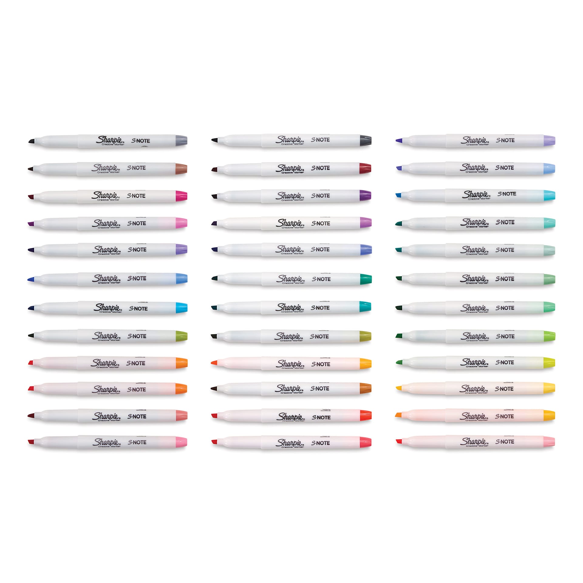 Sharpie S-Note Creative Markers - Set of 36 (markers with caps off)