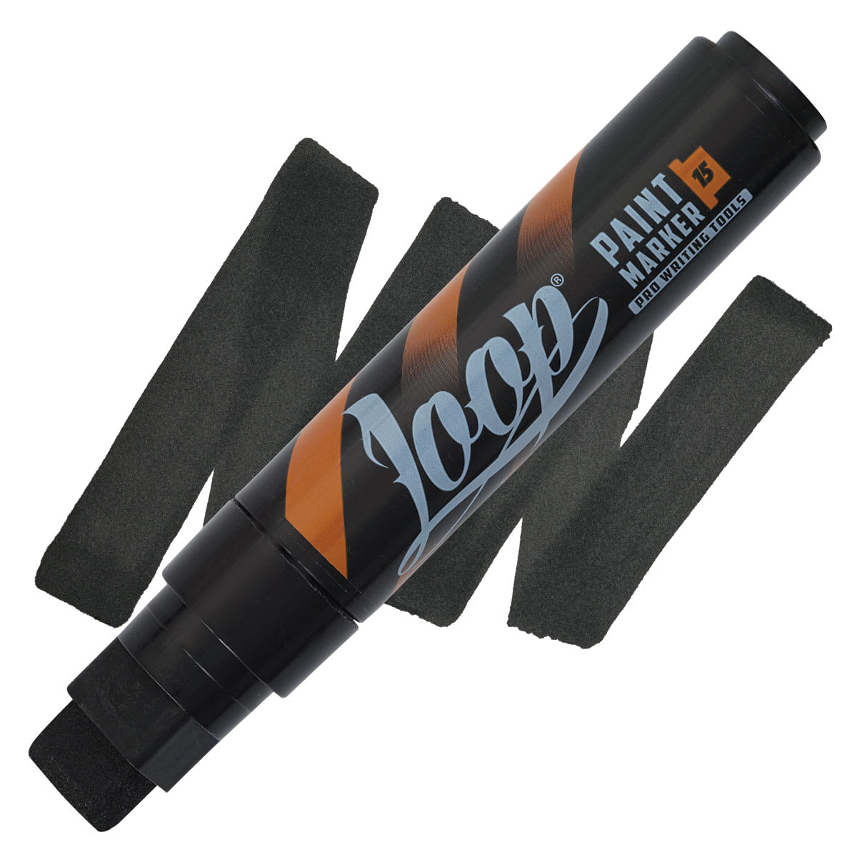 Loop Paint Marker - Black, 15 mm marker and swatch