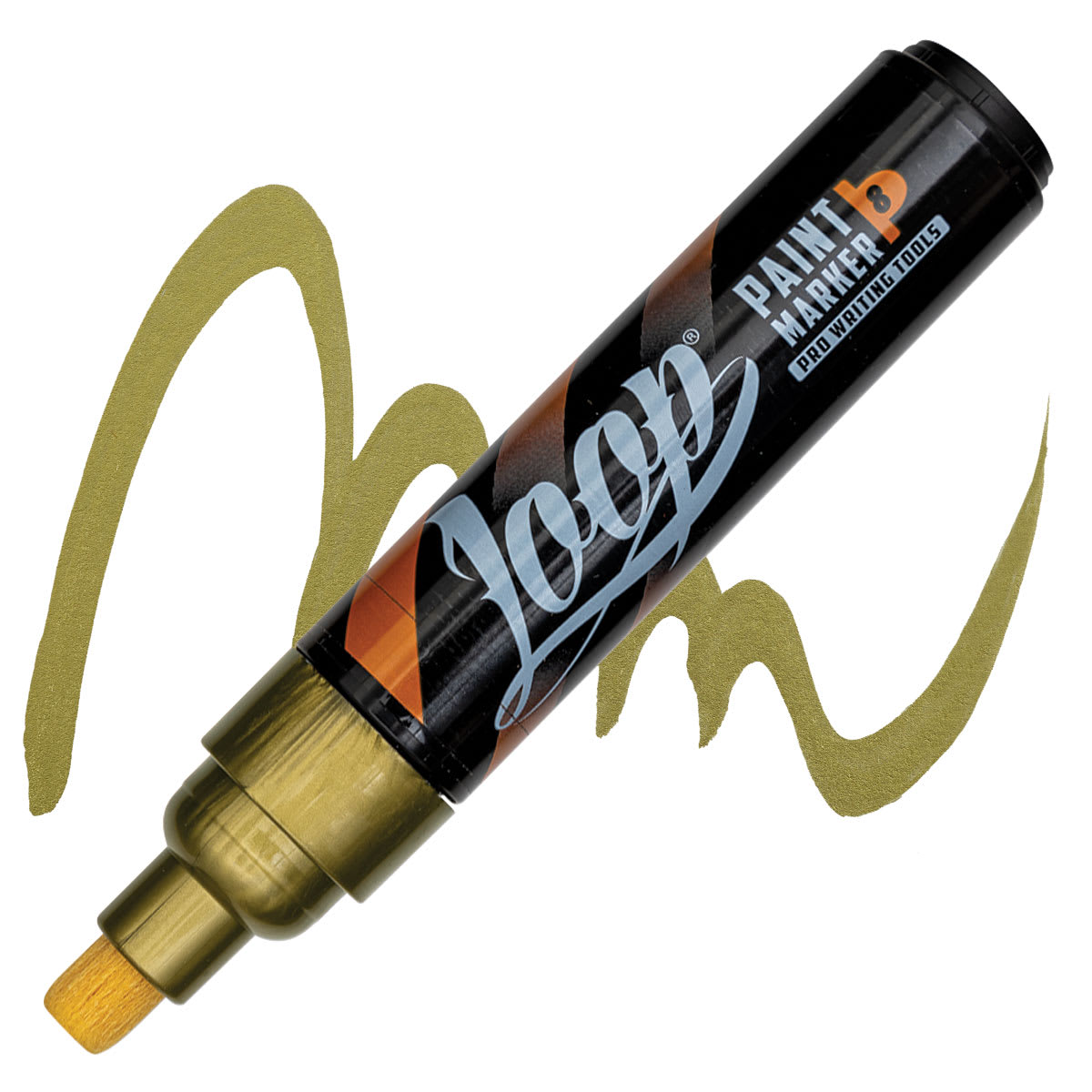 Loop Paint Marker - Gold, 8 mm marker and swatch