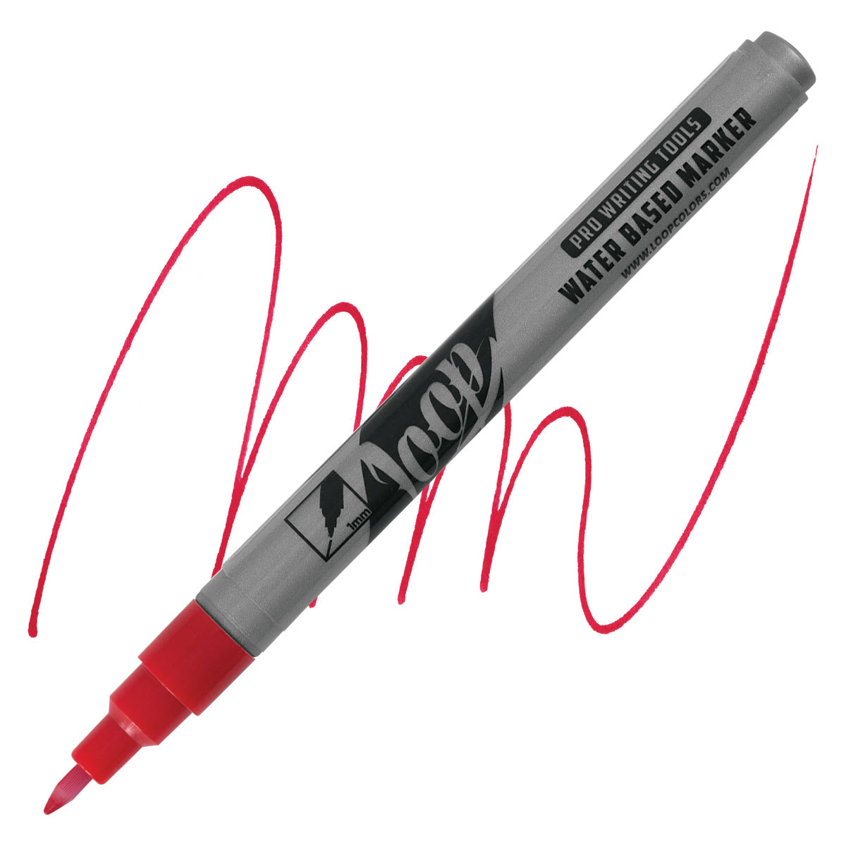 Loop Water-Based Acrylic Marker - Brighton, 1 mm marker and swatch
