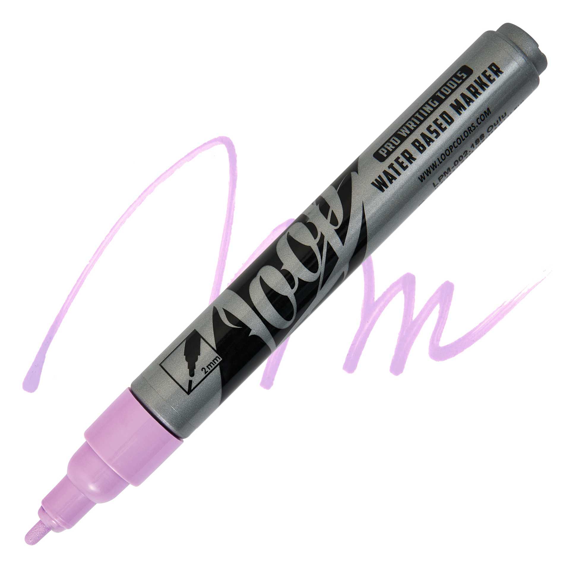 Loop Water-Based Acrylic Marker - Oulu, 2 mm, swatch and marker