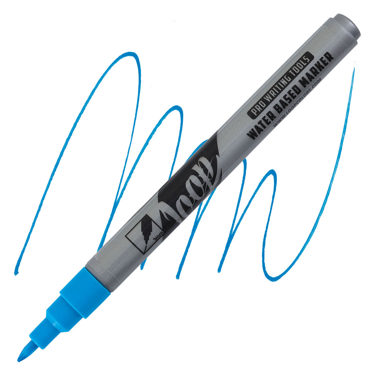 Loop Water-Based Acrylic Marker - Metz, 1 mm marker and swatch