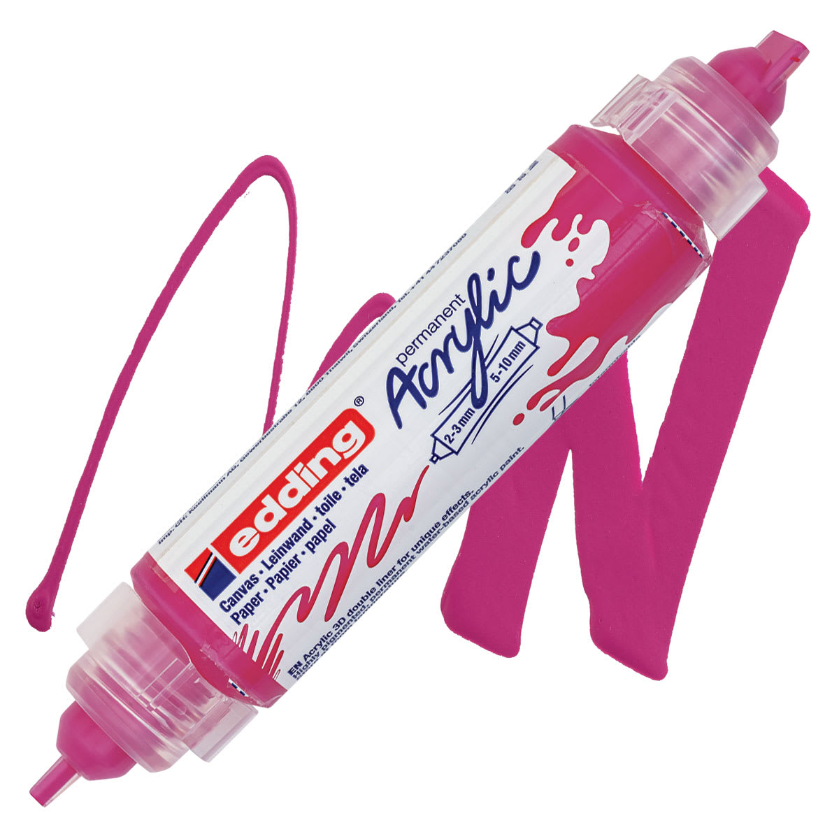 Edding 5400 Acrylic Double Ended Paint Marker - Telemagenta 909 marker and swatch