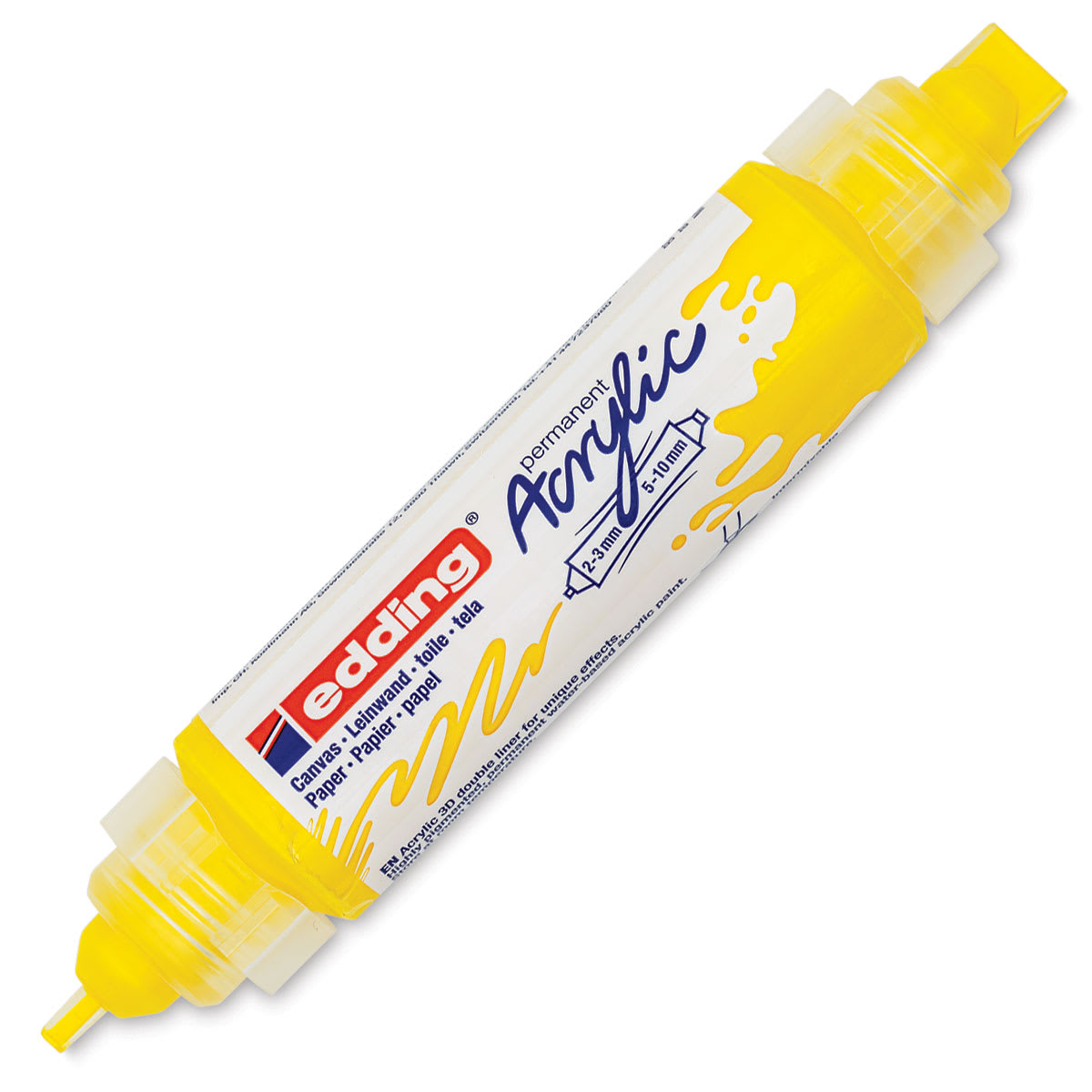 Edding 5400 Acrylic Double Ended Paint Marker - Traffic Yellow 905, Cap Off Edding 5400 Acrylic Double Ended Paint Marker - Traffic Yellow 905, Cap Off