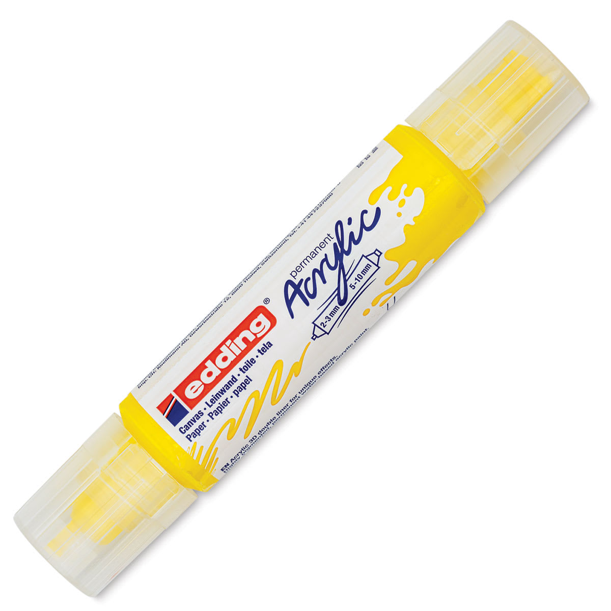 Edding 5400 Acrylic Double Ended Paint Marker - Traffic Yellow 905, Cap On Edding 5400 Acrylic Double Ended Paint Marker - Traffic Yellow 905, Cap On