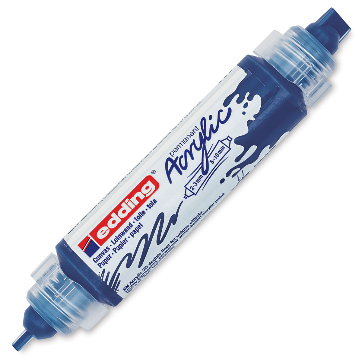 Edding 5400 Acrylic Double Ended Paint Marker - Gentian Blue 903, Cap Off