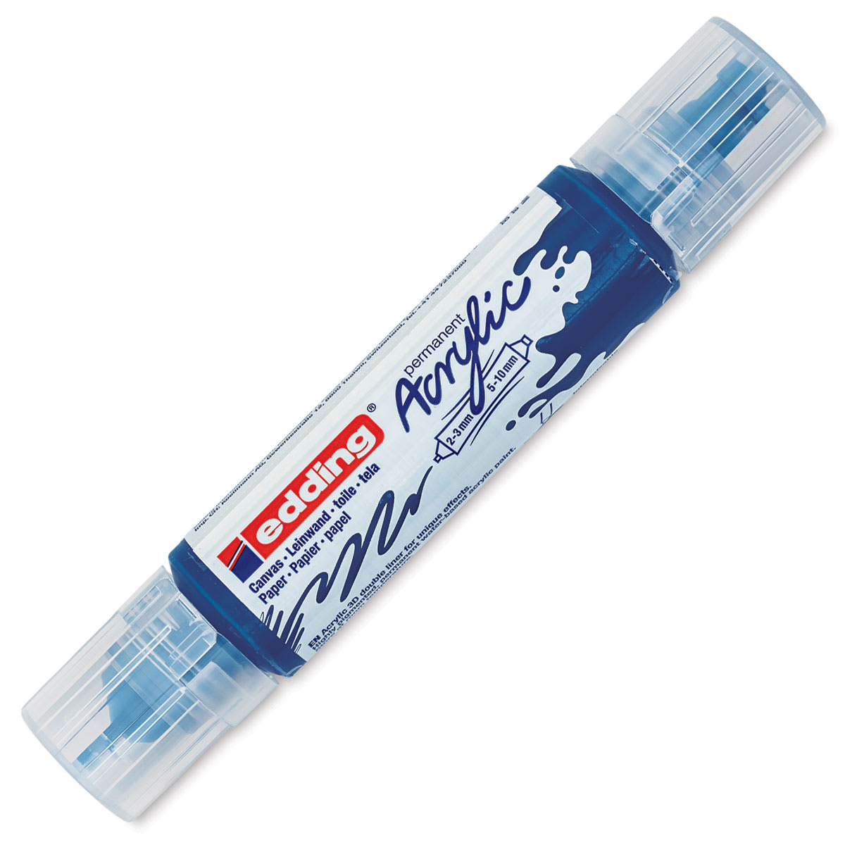 Edding 5400 Acrylic Double Ended Paint Marker - Gentian Blue 903, Cap On