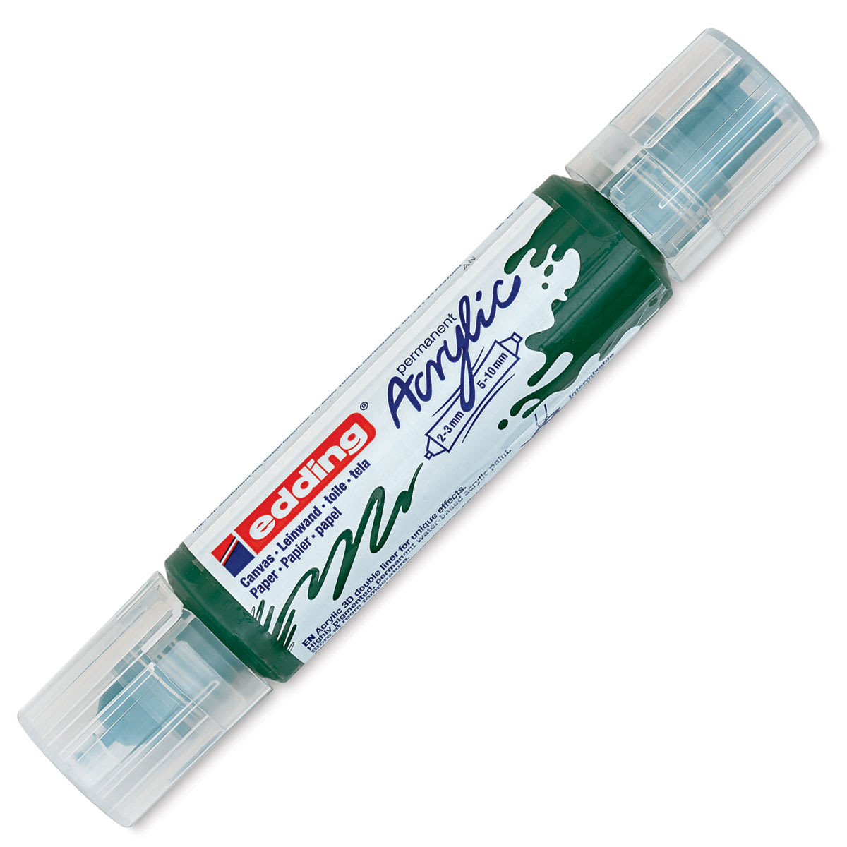 Edding 5400 Acrylic Double Ended Paint Marker - Moss Green 903, Cap On