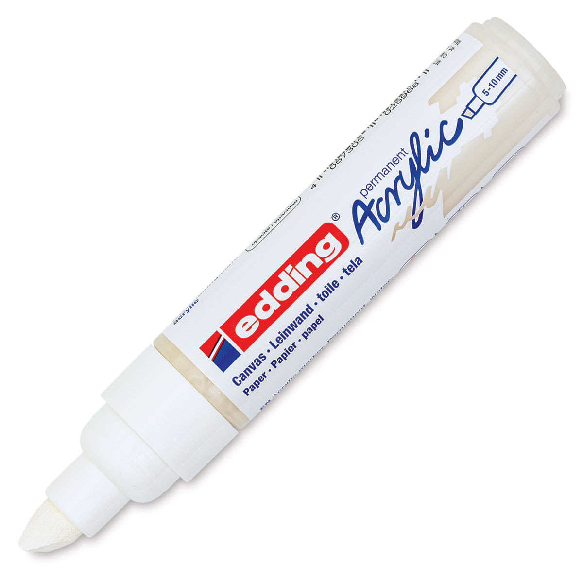 Edding 5000 Acrylic Paint Marker - Traffic White 922, Cap Off