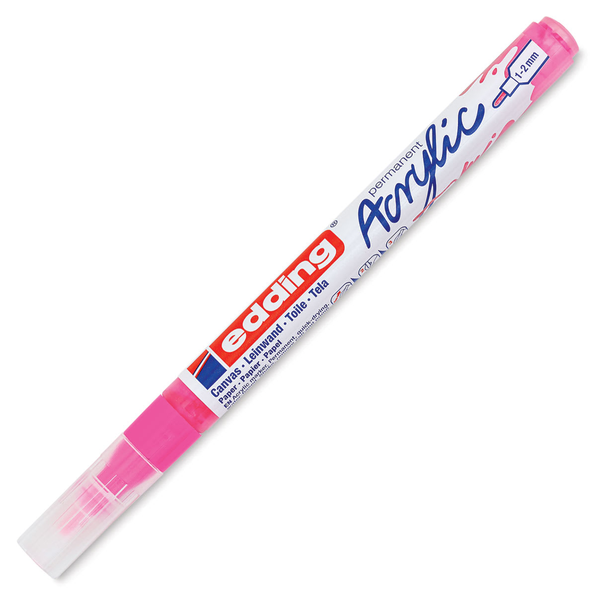 Edding Acrylic Paint Marker - Neon Pink 069, Fine, Cap On