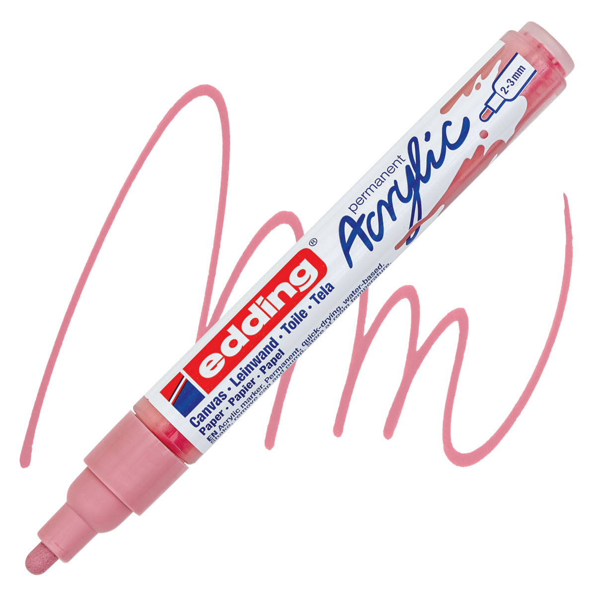 Edding Acrylic Paint Marker - Classy Mauve 935, Medium marker and swatch