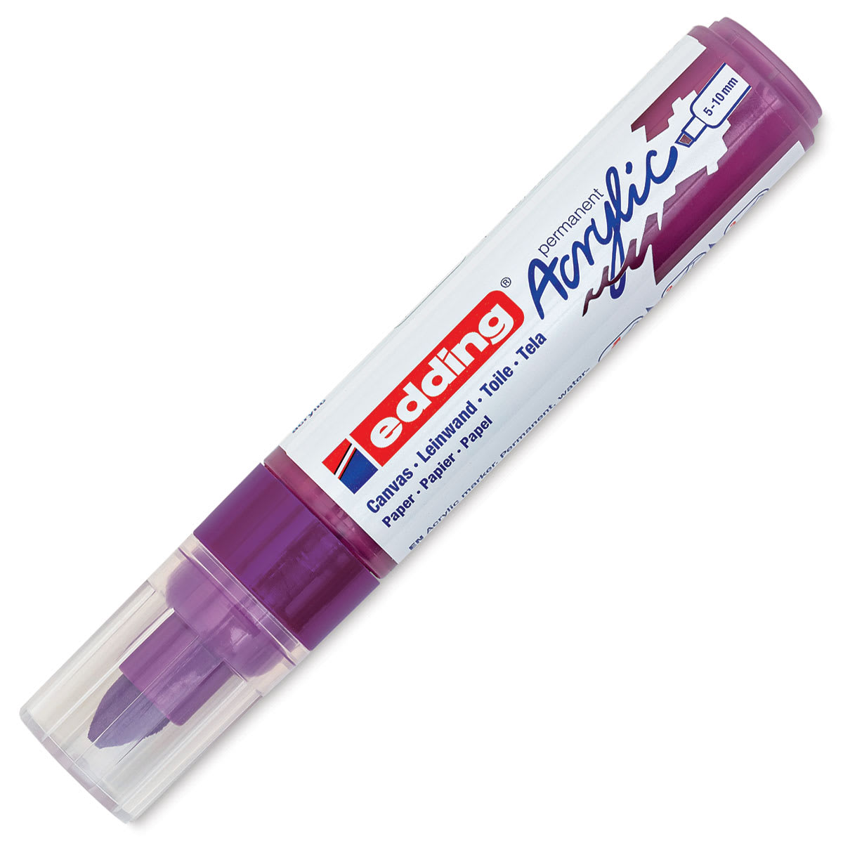 Edding Acrylic Paint Marker - Berry 910, Broad, Cap On