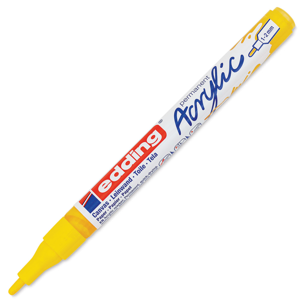 Edding Acrylic Paint Marker - Traffic Yellow 905, Fine, Cap Off