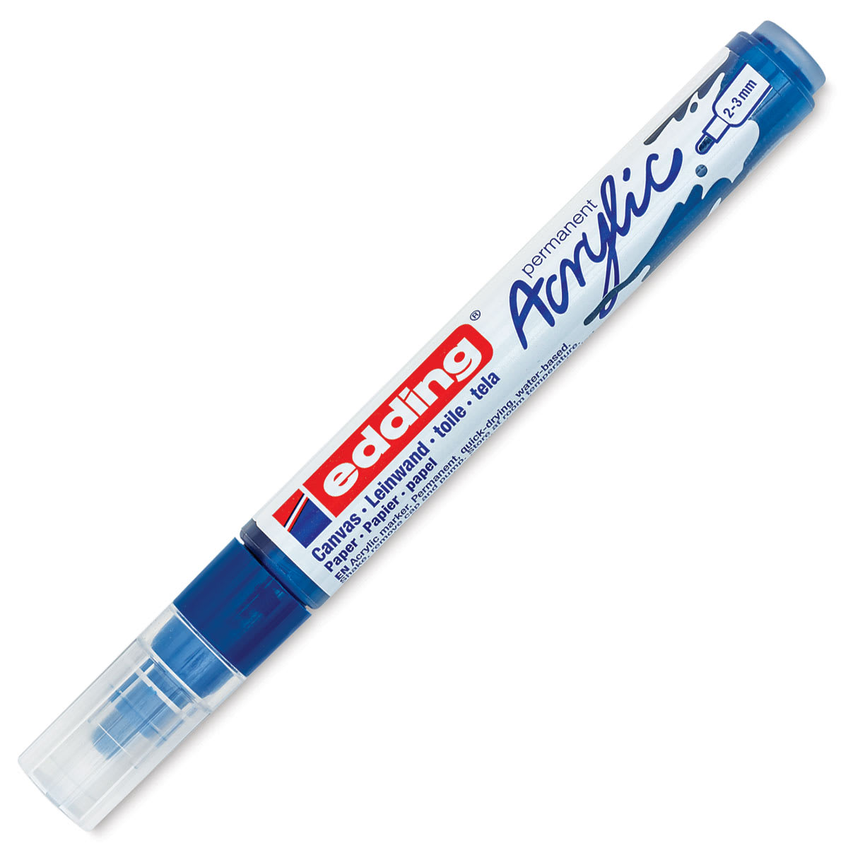 Edding Acrylic Paint Marker - Gentian Blue 903, Medium, Cap On Edding Acrylic Paint Marker - Gentian Blue 903, Medium, Cap On