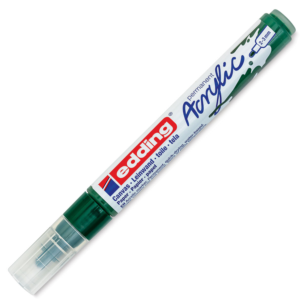Edding Acrylic Paint Marker - Moss Green 904, Medium, Cap On