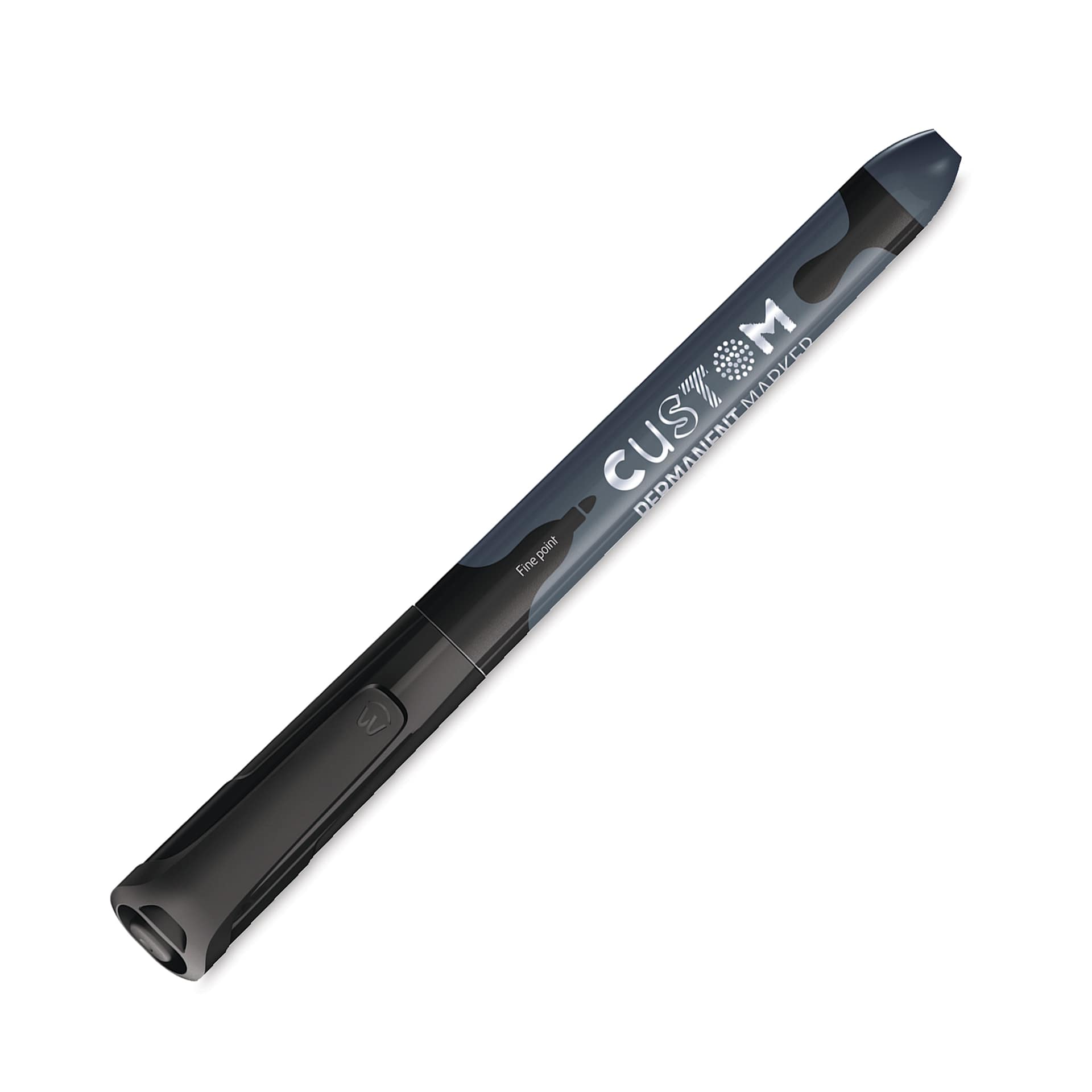Maped Custom Permanent Markers - Black, Pkg of 5, single marker with cap on