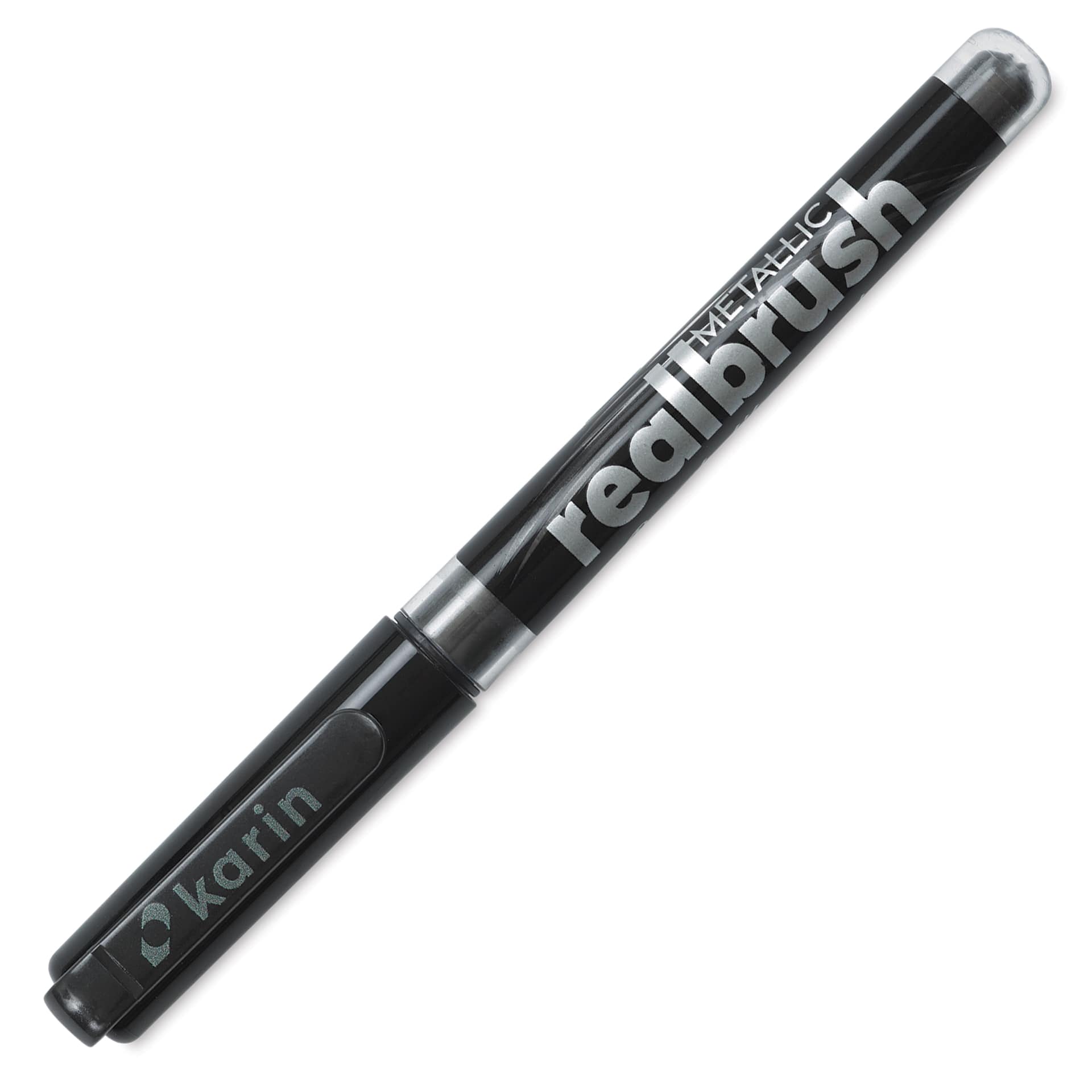 Karin Realbrush Metallic Marker - Black 8510, cap on