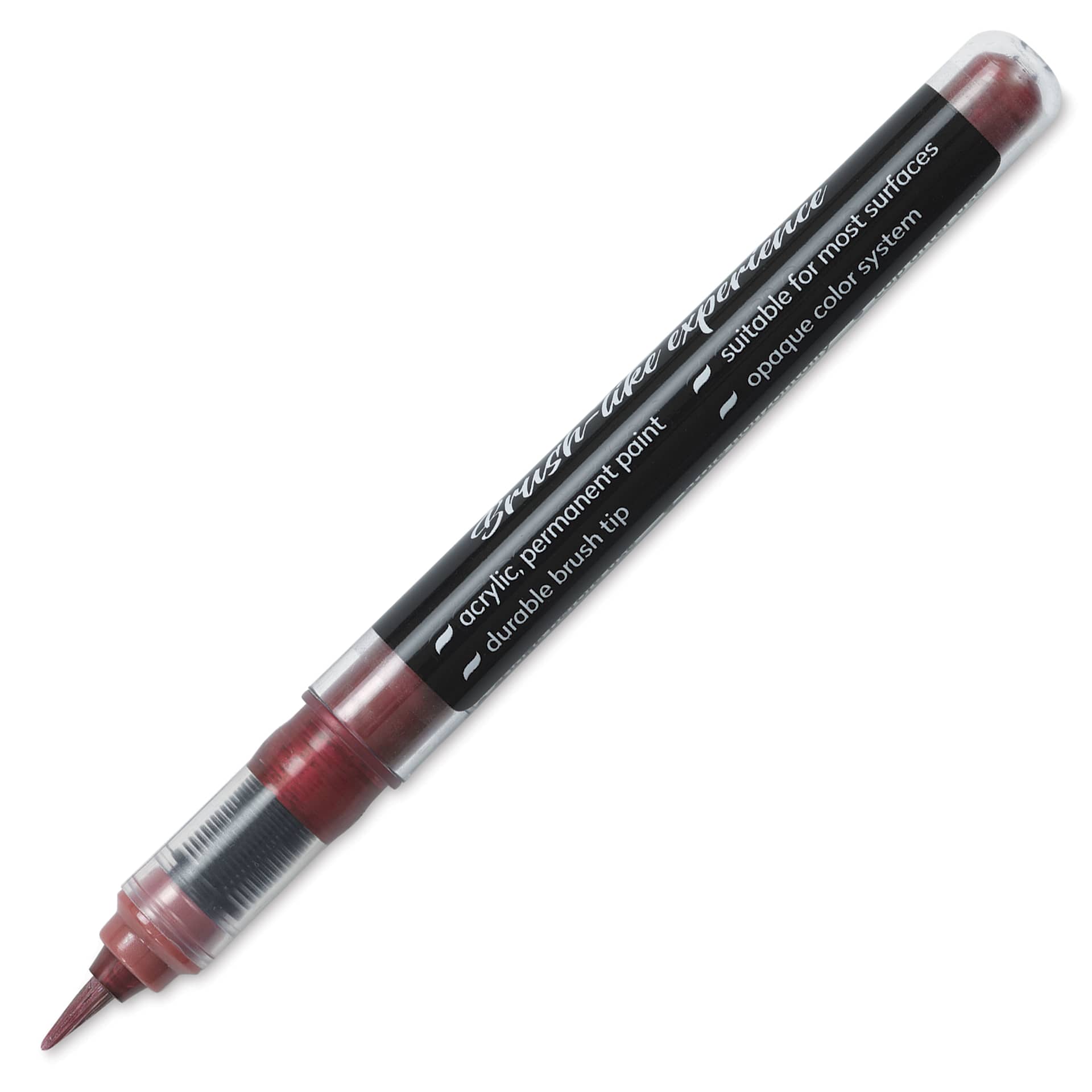 Karin Realbrush Metallic Marker - Dark Red 8521, marker barrel showing details